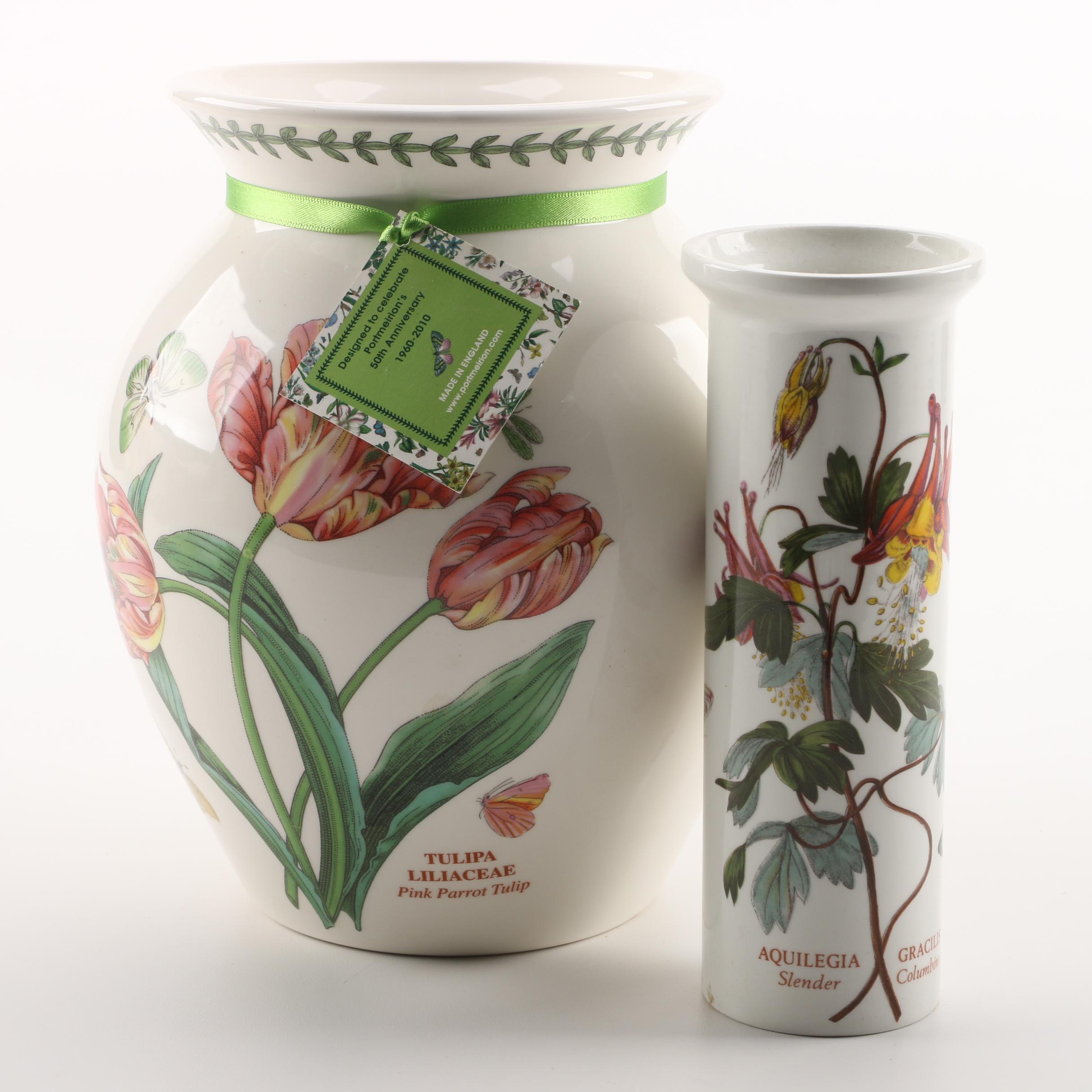 Portmeirion The Botanic Garden Tulip Vase and Vintage Vase