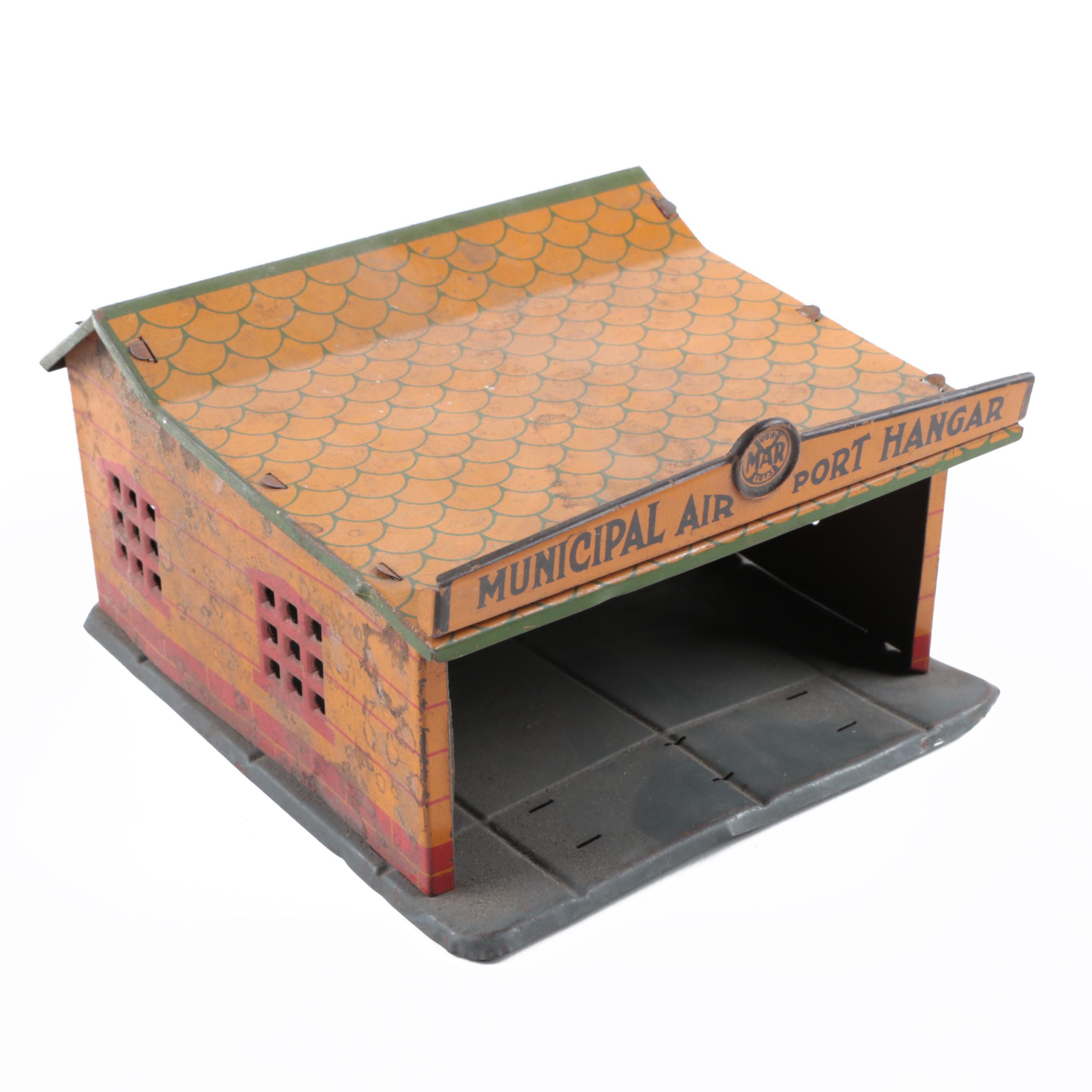 Vintage Marx Toys Municipal Airport Hangar