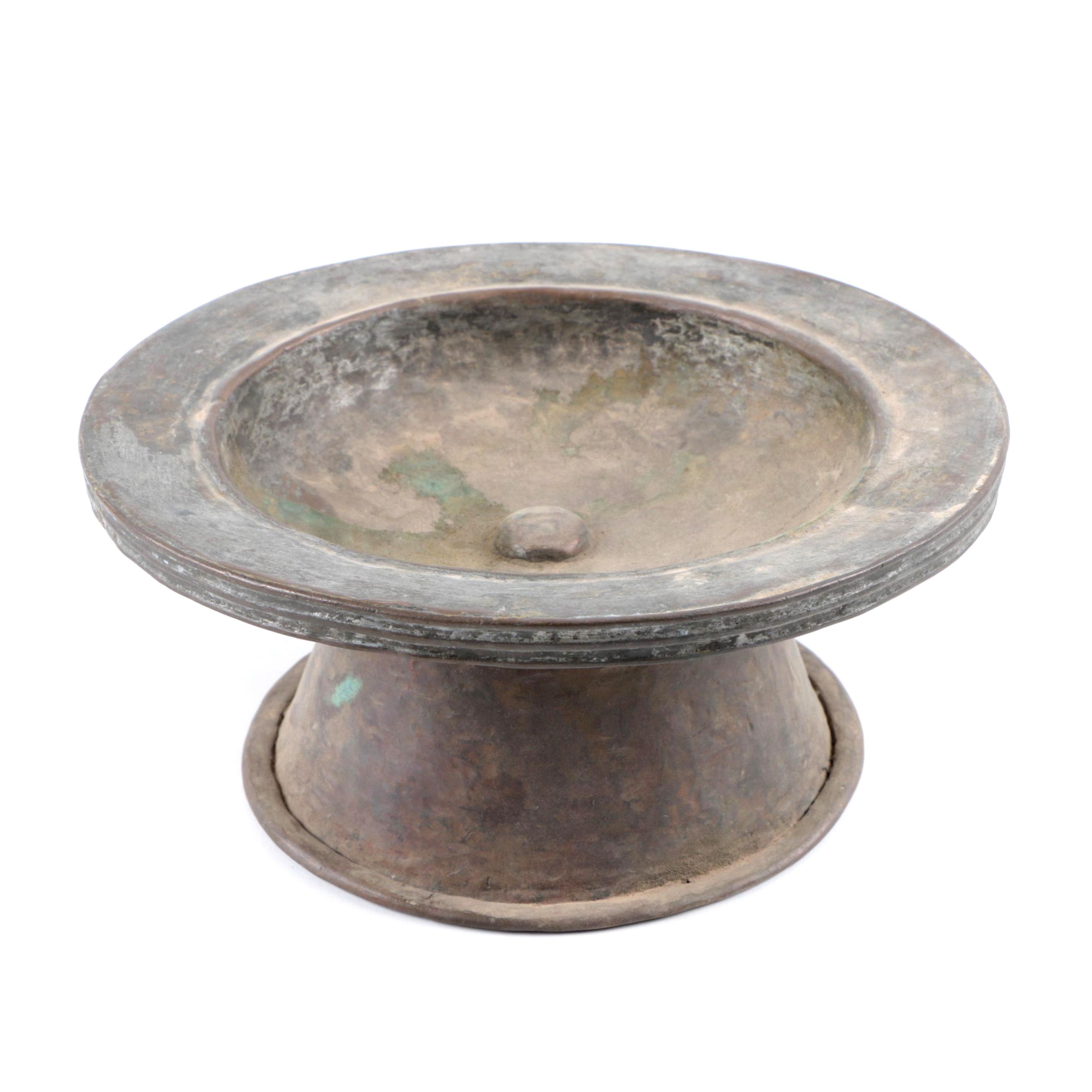 Vintage Tibetan Style Metal Offering Bowl