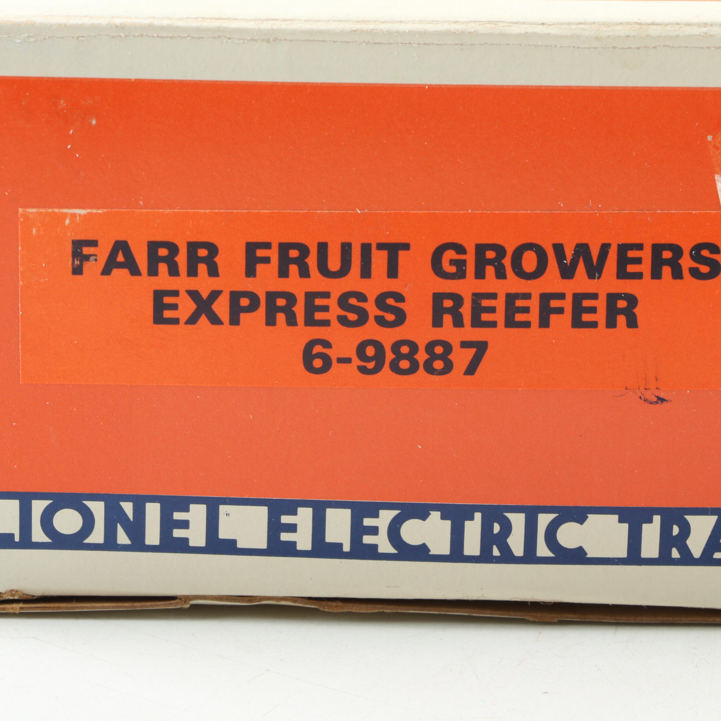 Lionel Train Cars Including Flat Car with Tractors