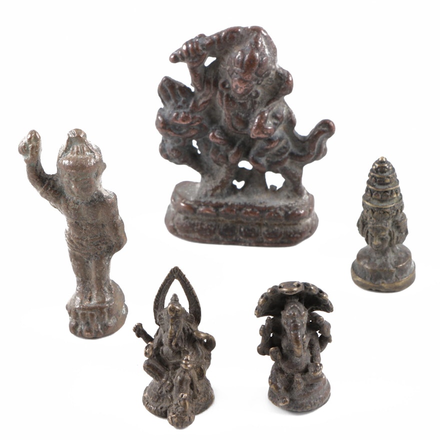 South Asian Figurines Including Ganesha