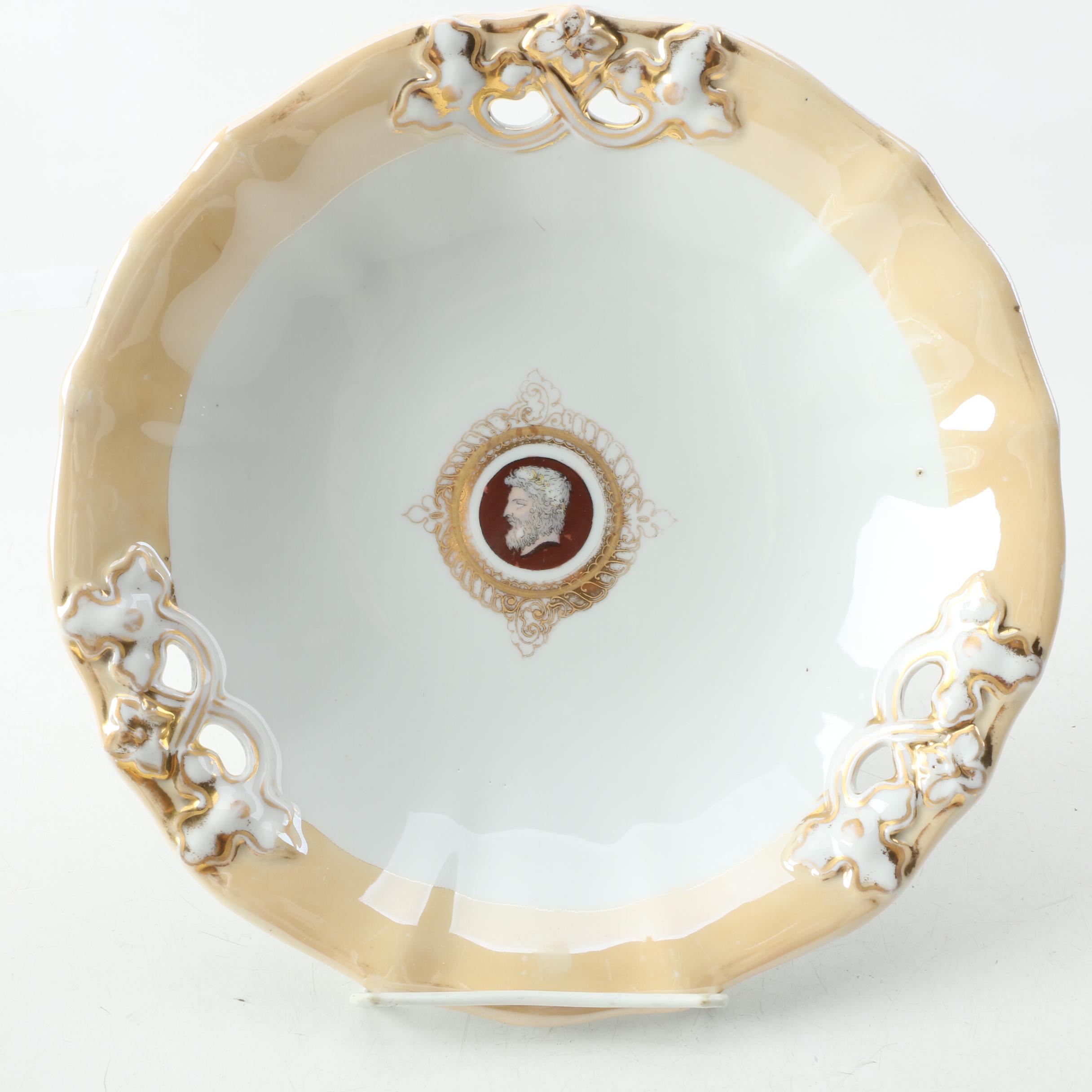 Pair of Antique KPM Porcelain Bowls with Classical Figures