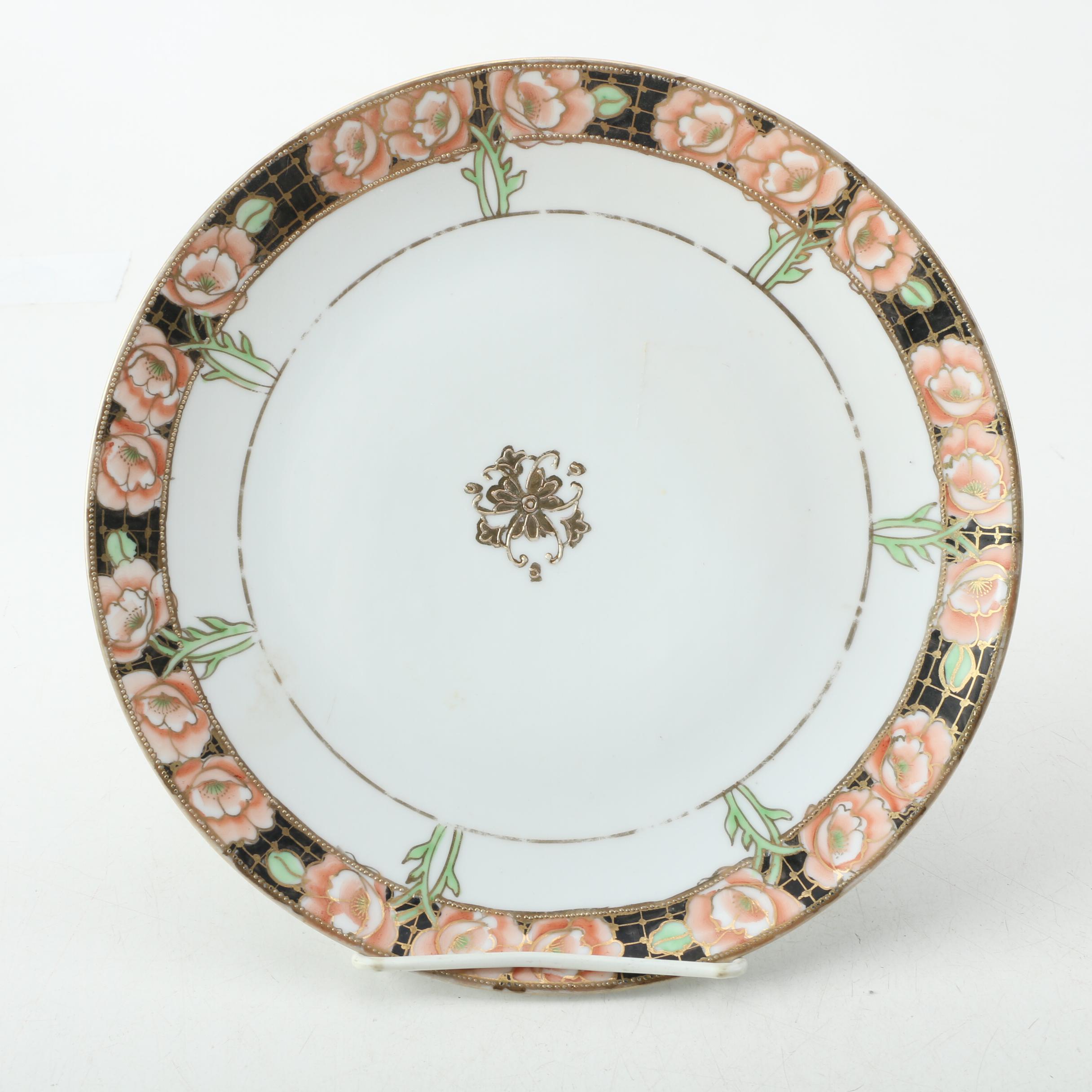 Antique Hand Painted Nippon Porcelain Plates