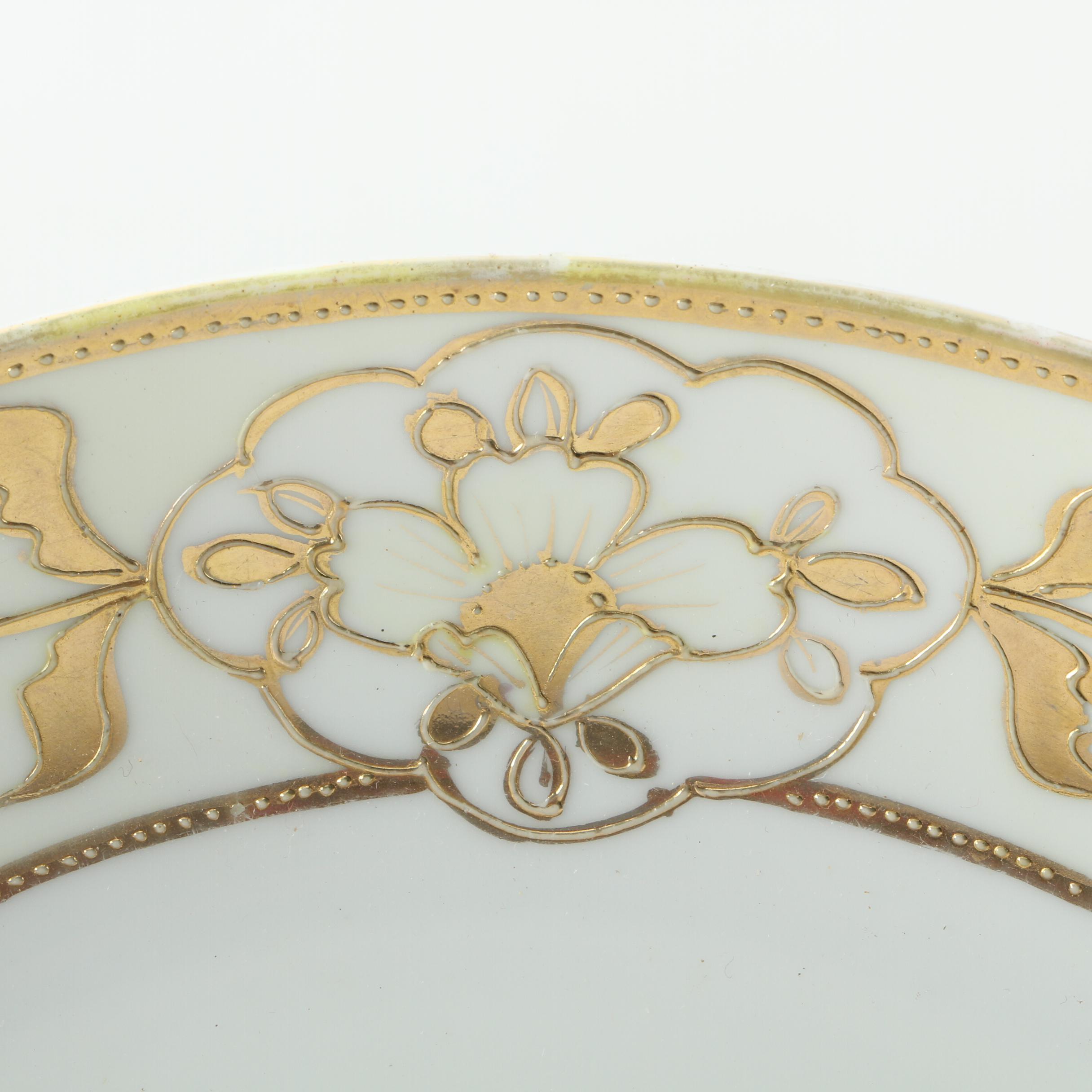 Antique Hand Painted Nippon Porcelain Plates