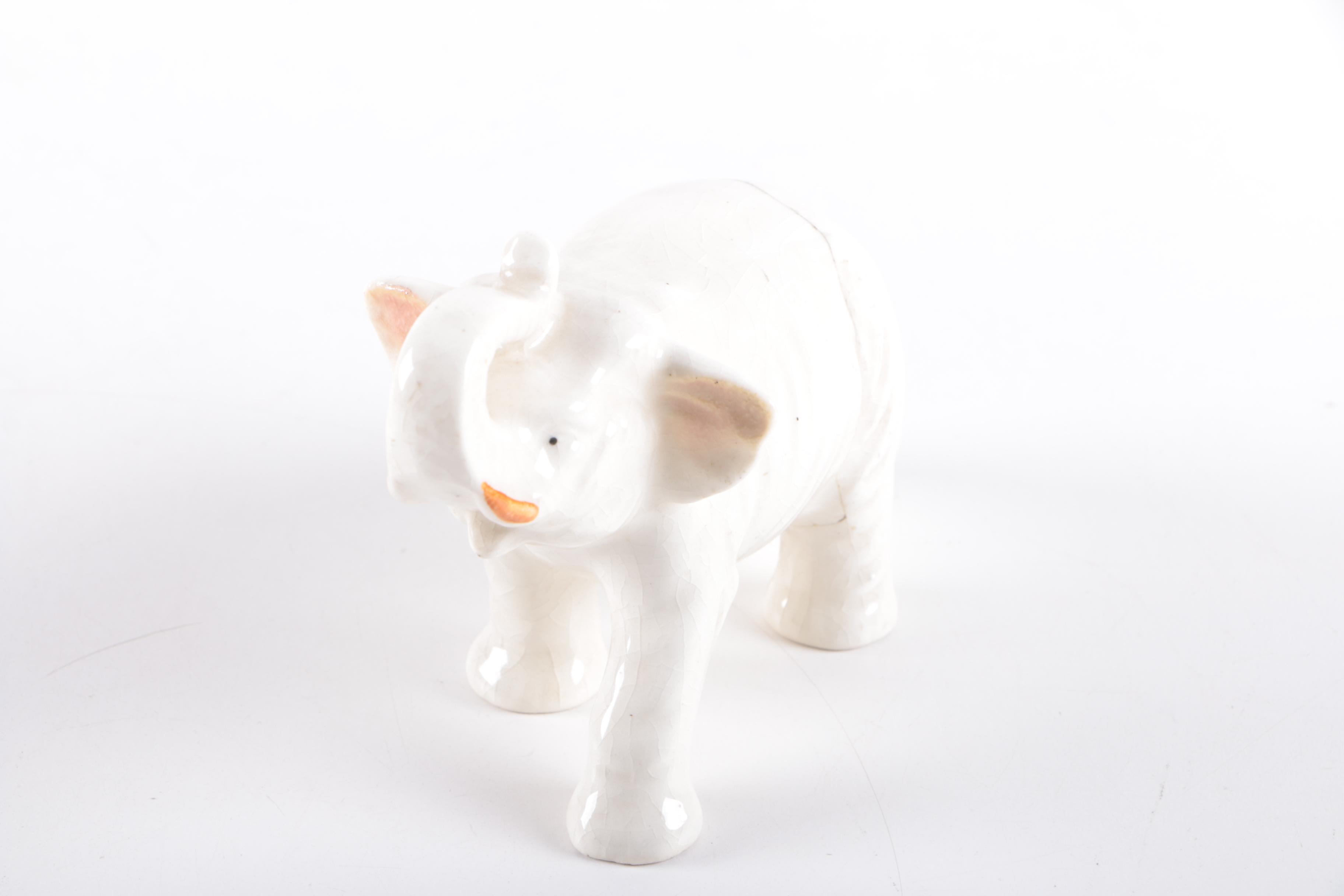 Assorted Ceramic Elephant Figures Including Souvenirs