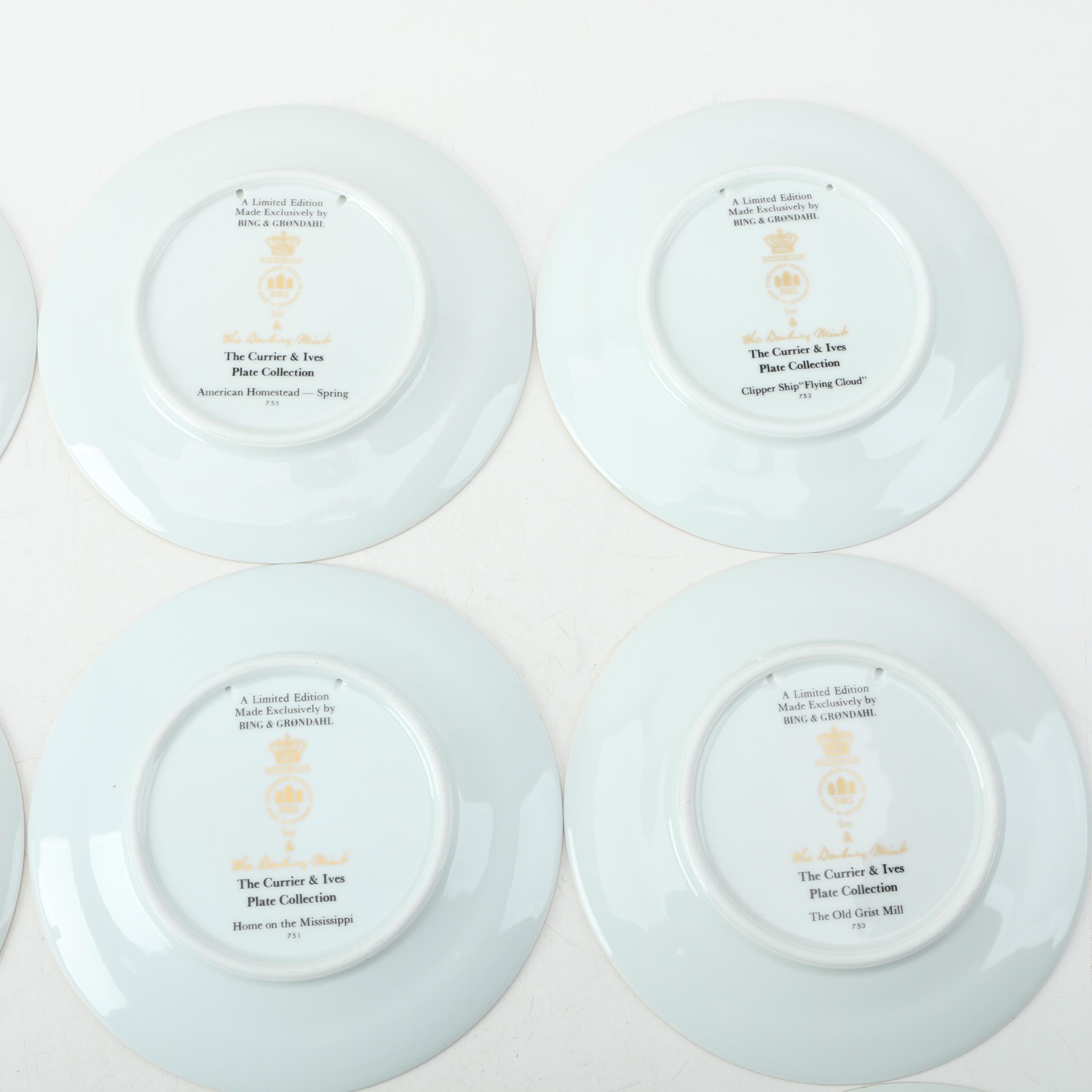 Bing & Grondahl "The Currier & Ives" Plate Collection