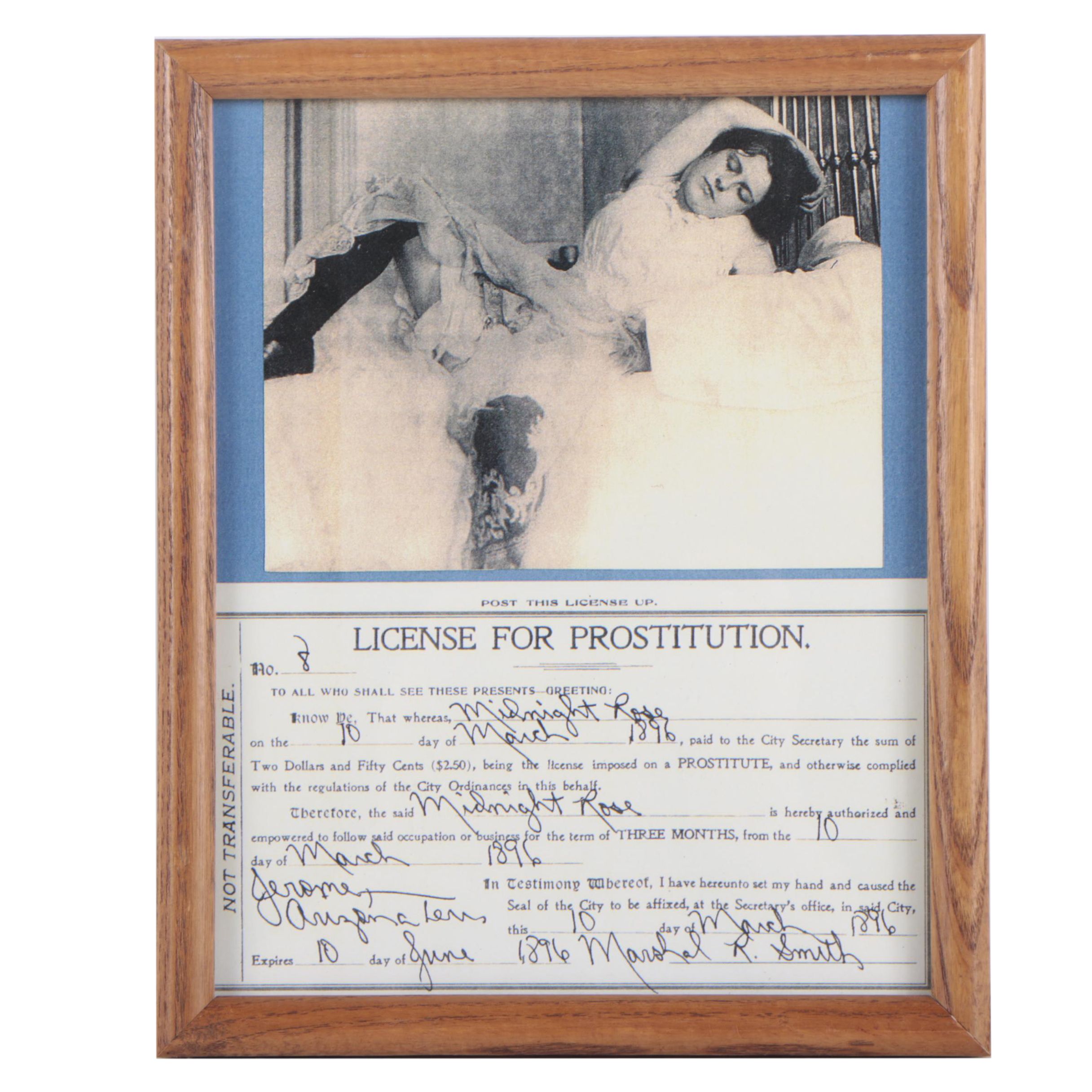 Offset Lithograph After License for Prostitution for Midnight Rose