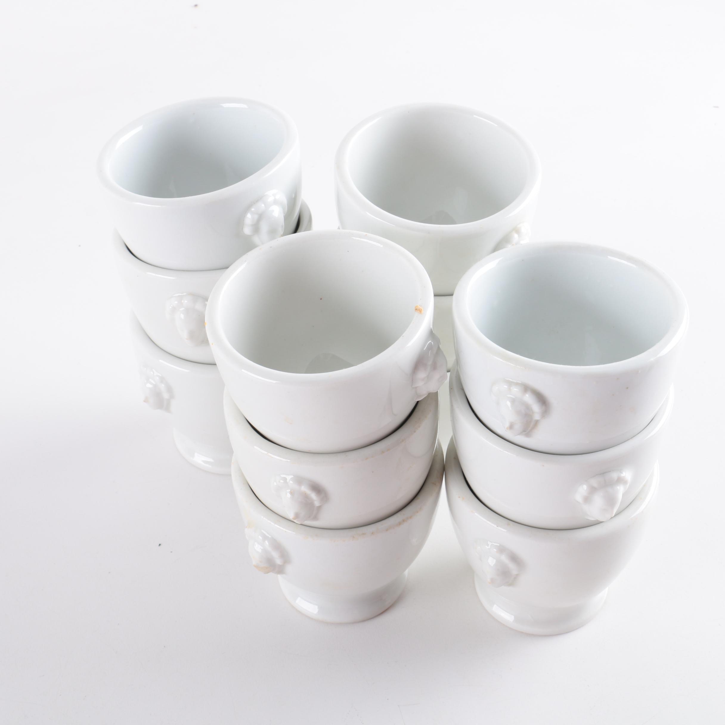 Antique English Ironstone Cups and Other Tableware Including Haviland