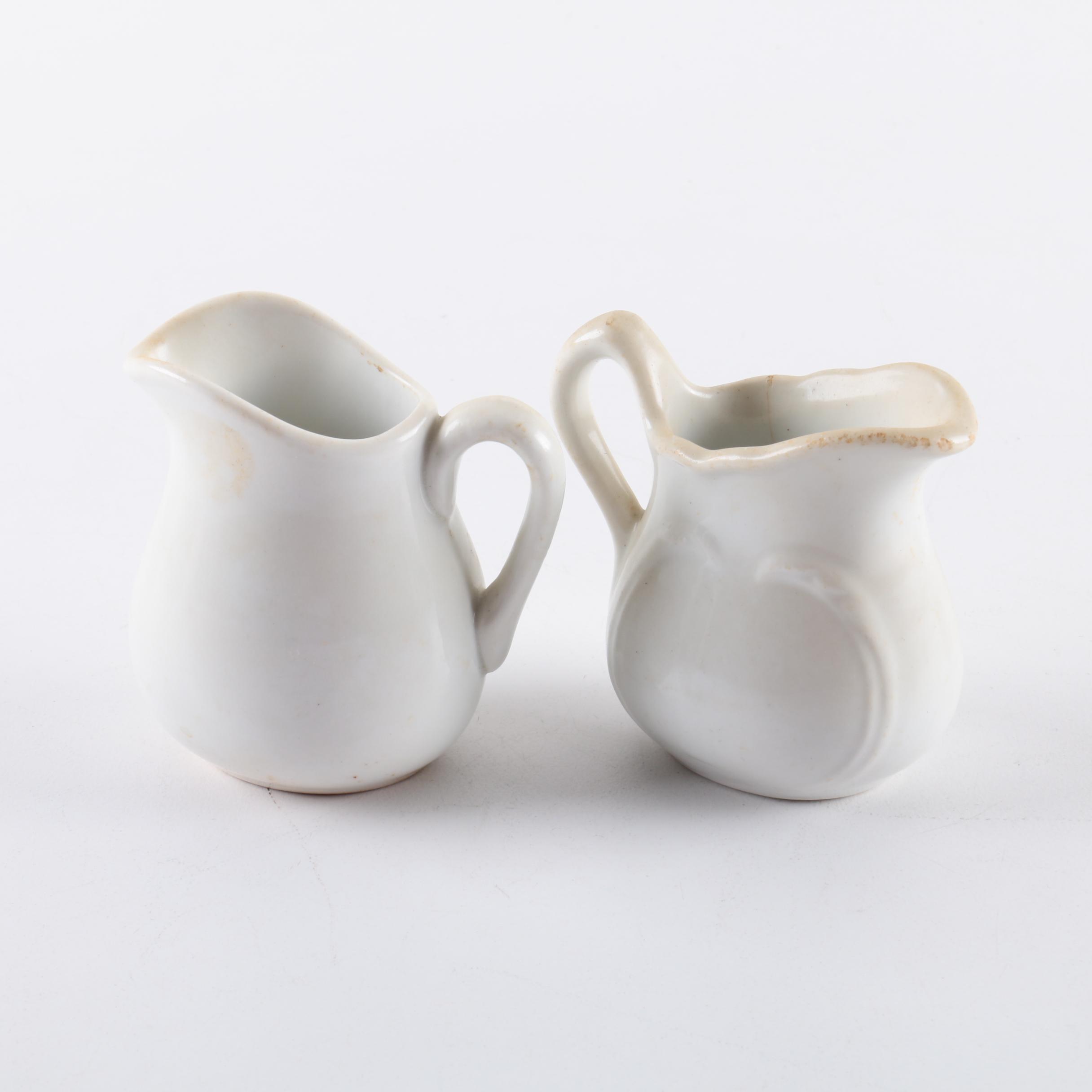 Antique English Ironstone Cups and Other Tableware Including Haviland