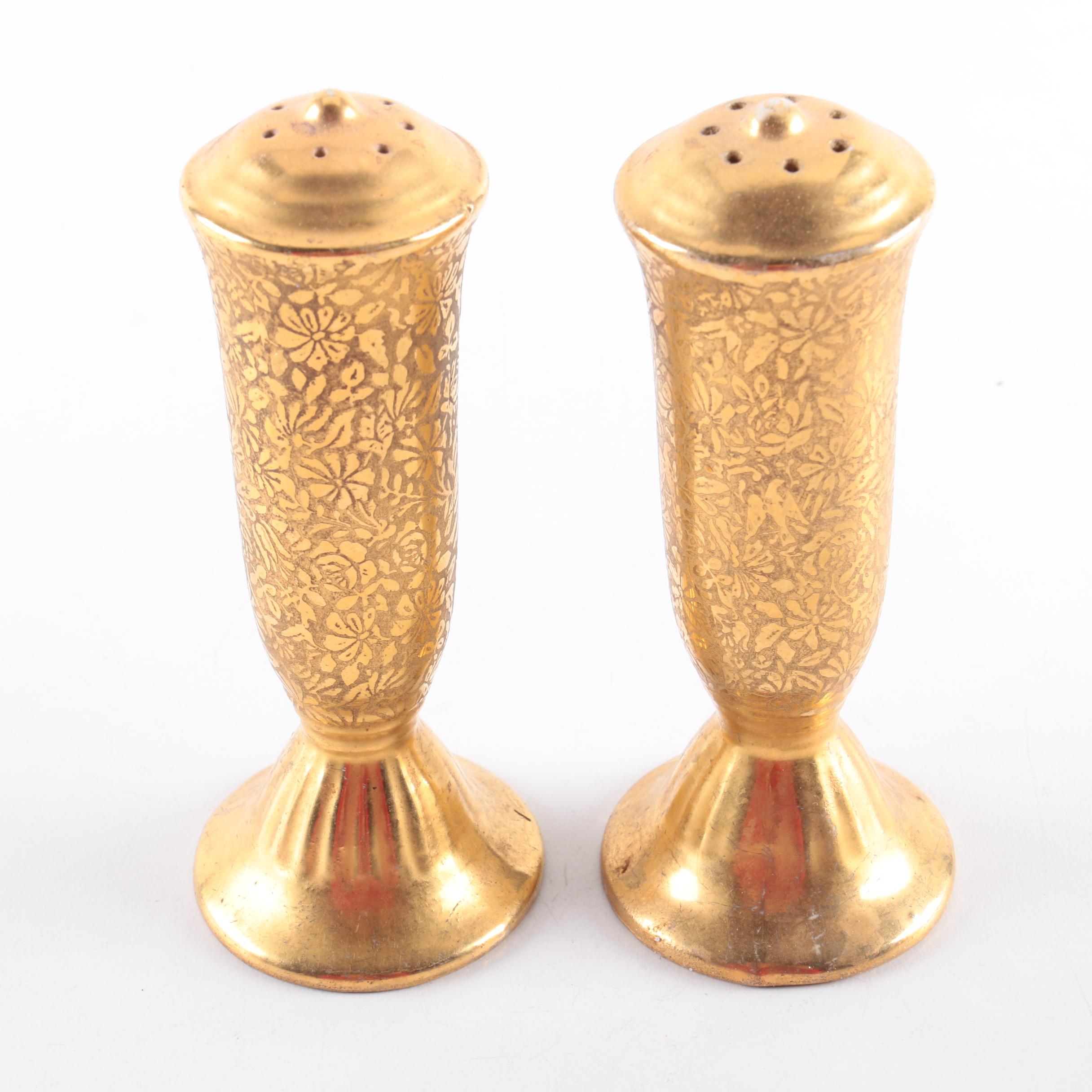 Wheeling Decorating Company Gold Encrusted Serveware