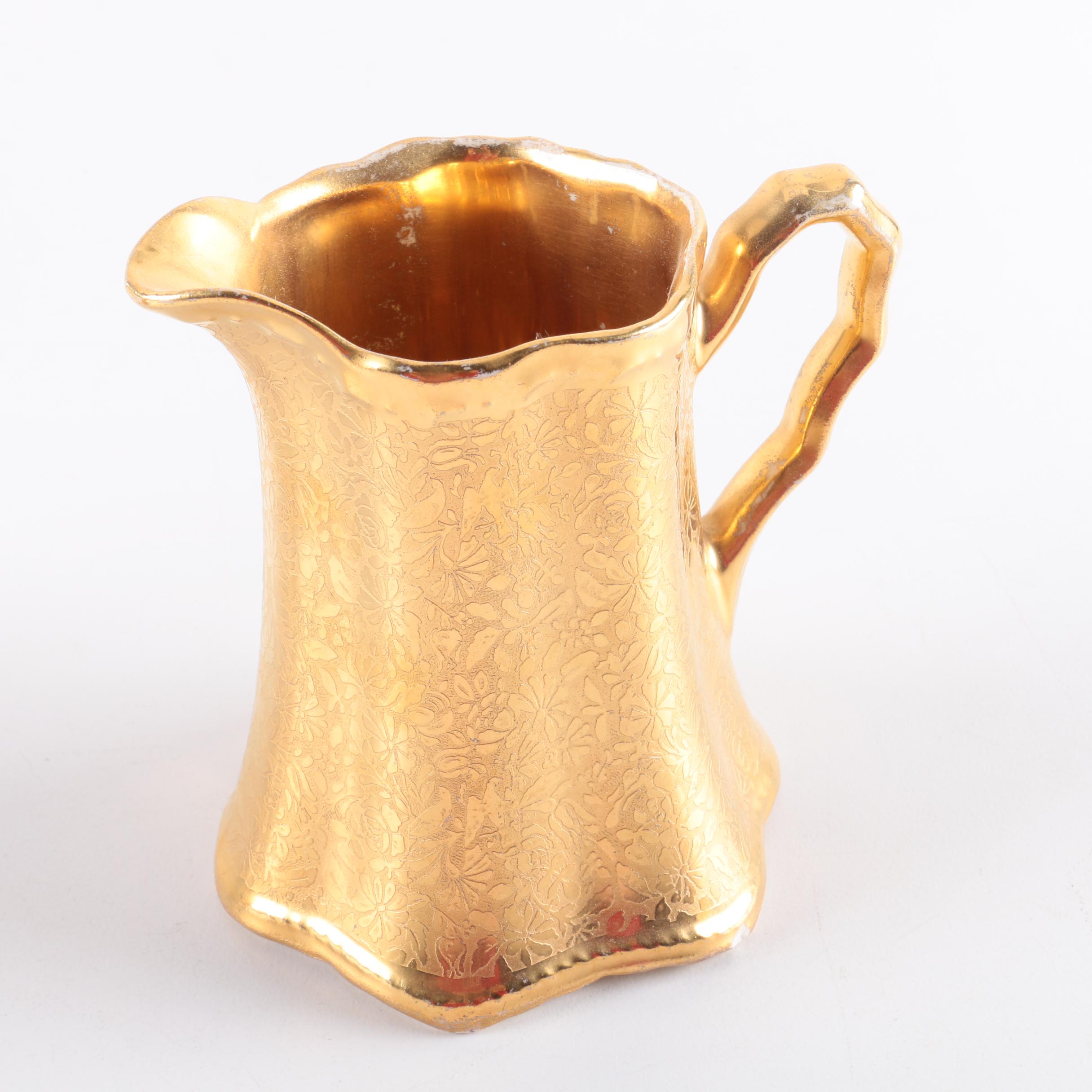 Wheeling Decorating Company Gold Encrusted Serveware