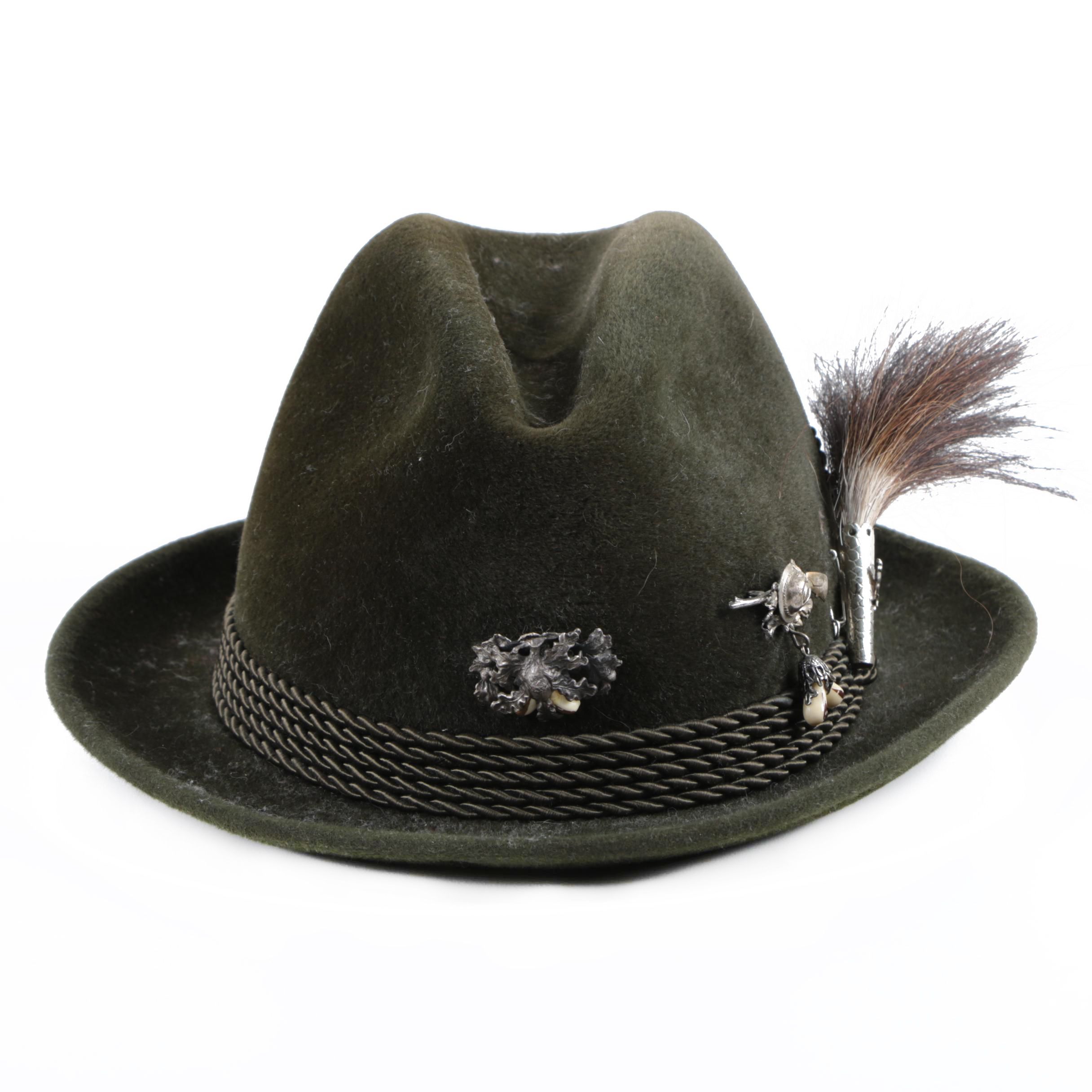 Vintage Ottmar Reich Fur Felt Fedora Hat, Made in Germany
