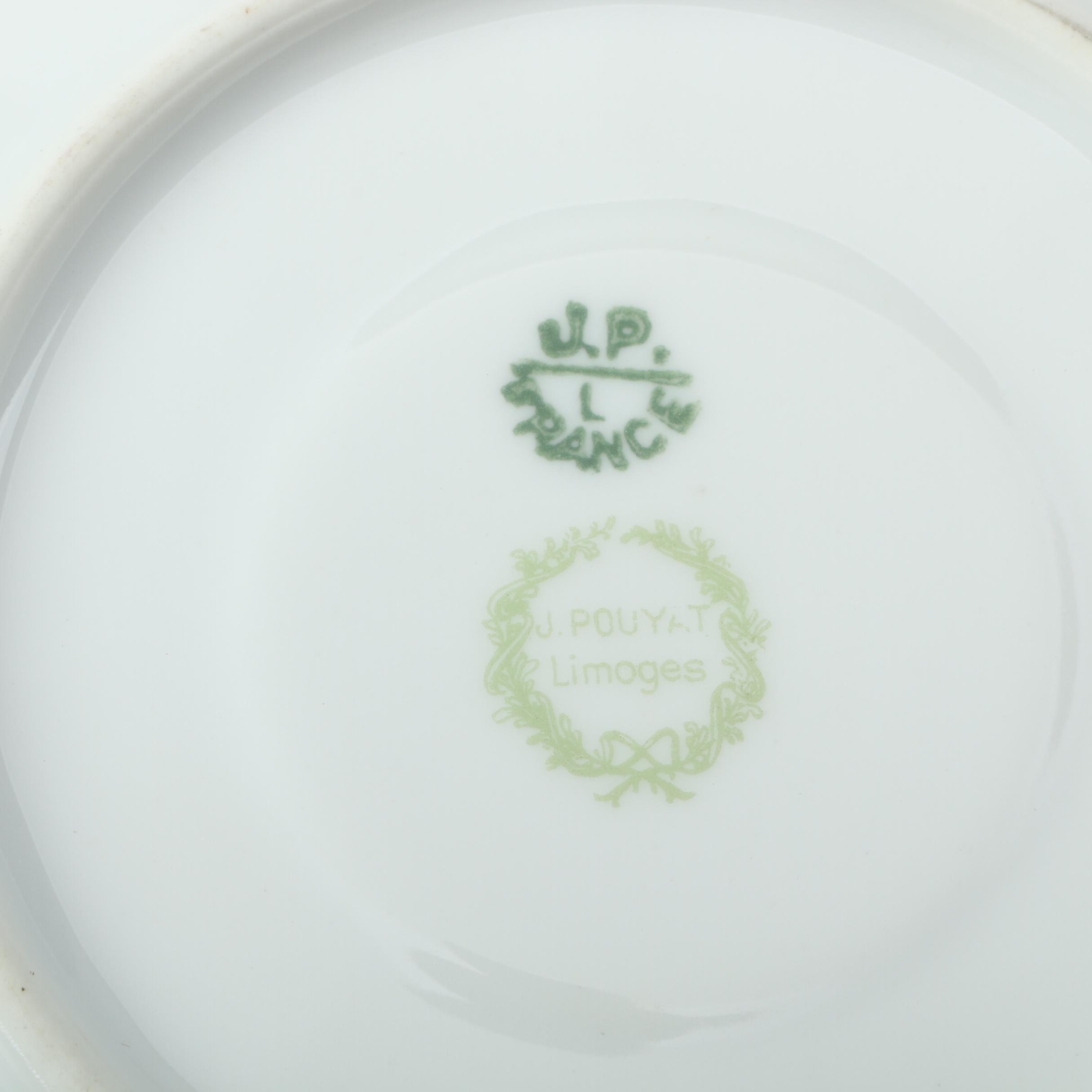 Limoges Porcelain Tableware Including Jean Pouyat