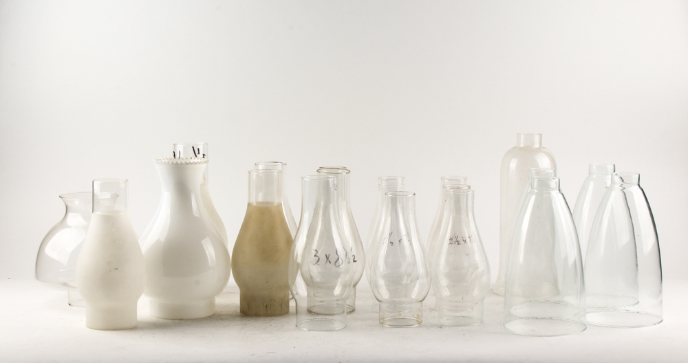 Hurricane Lamp Glass Chimneys