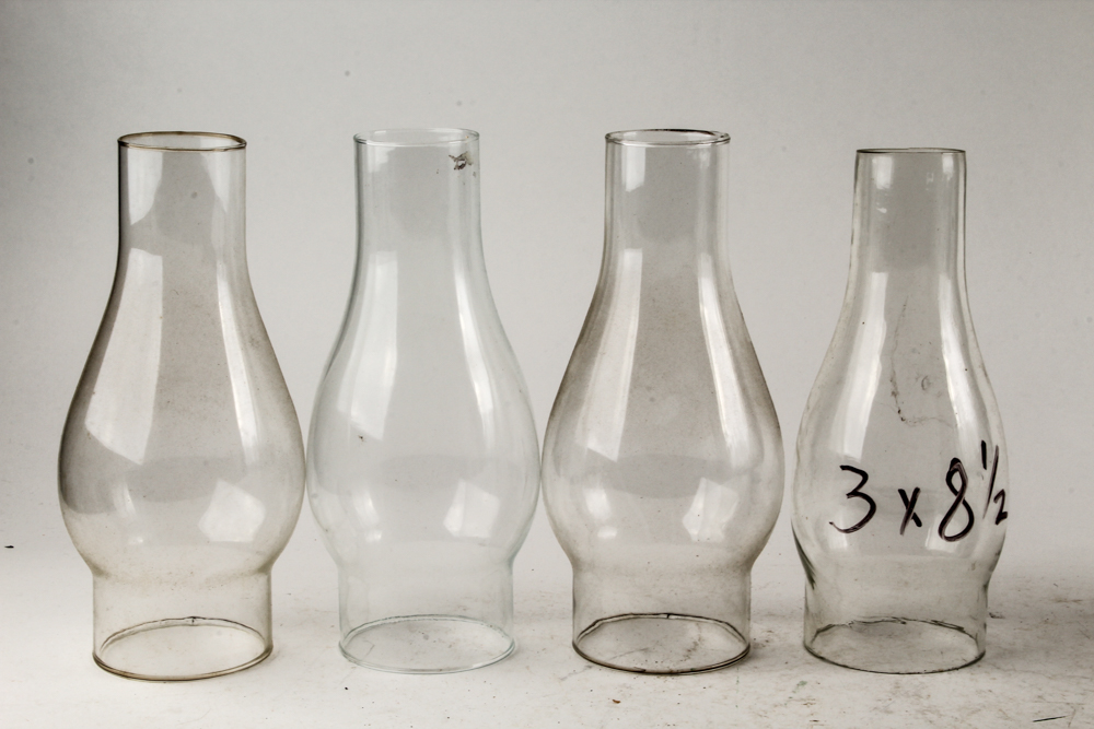 Hurricane Lamp Glass Chimneys
