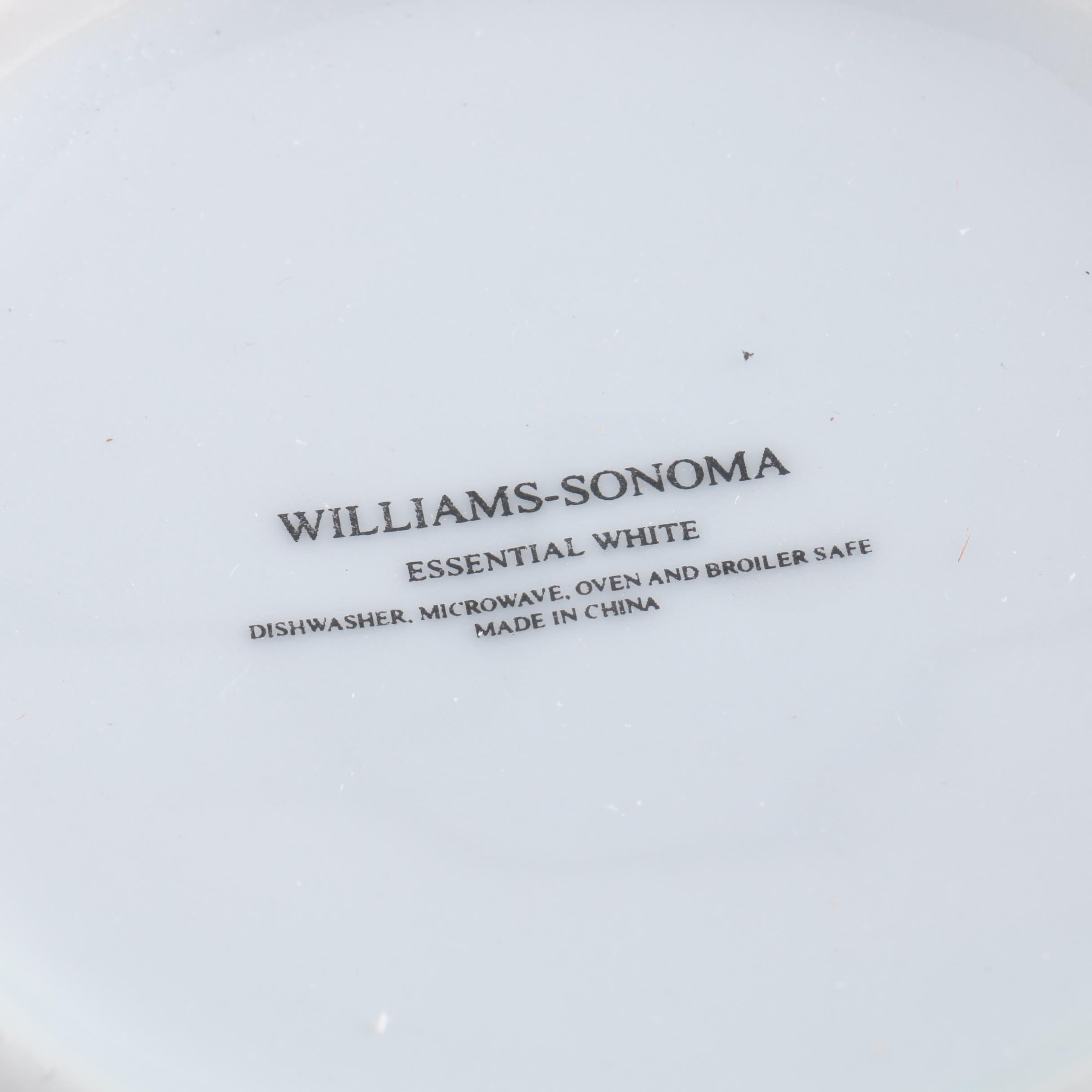 Willams-Sonoma "Essential White" Porcelain Double-Handle Soup Bowls