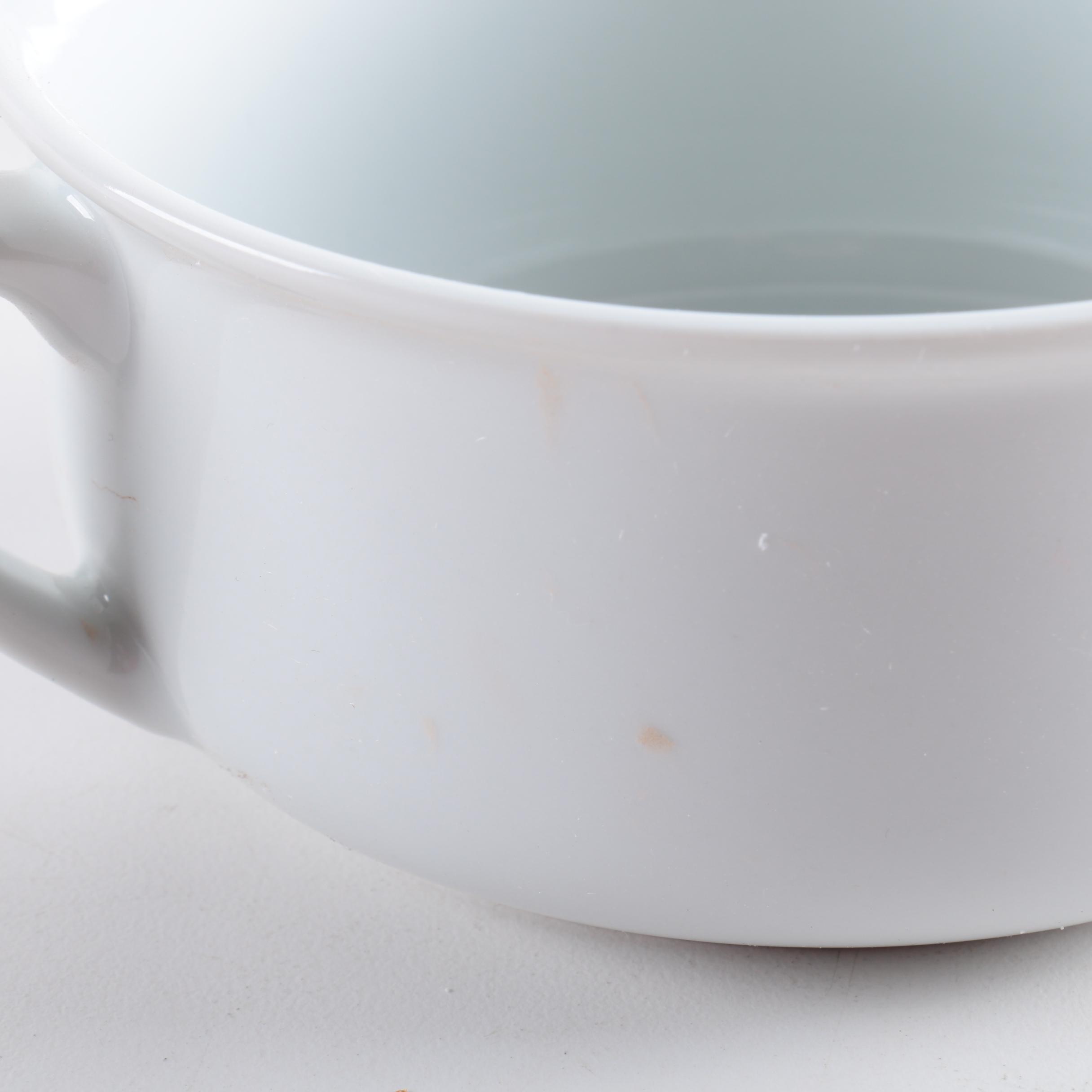 Willams-Sonoma "Essential White" Porcelain Double-Handle Soup Bowls