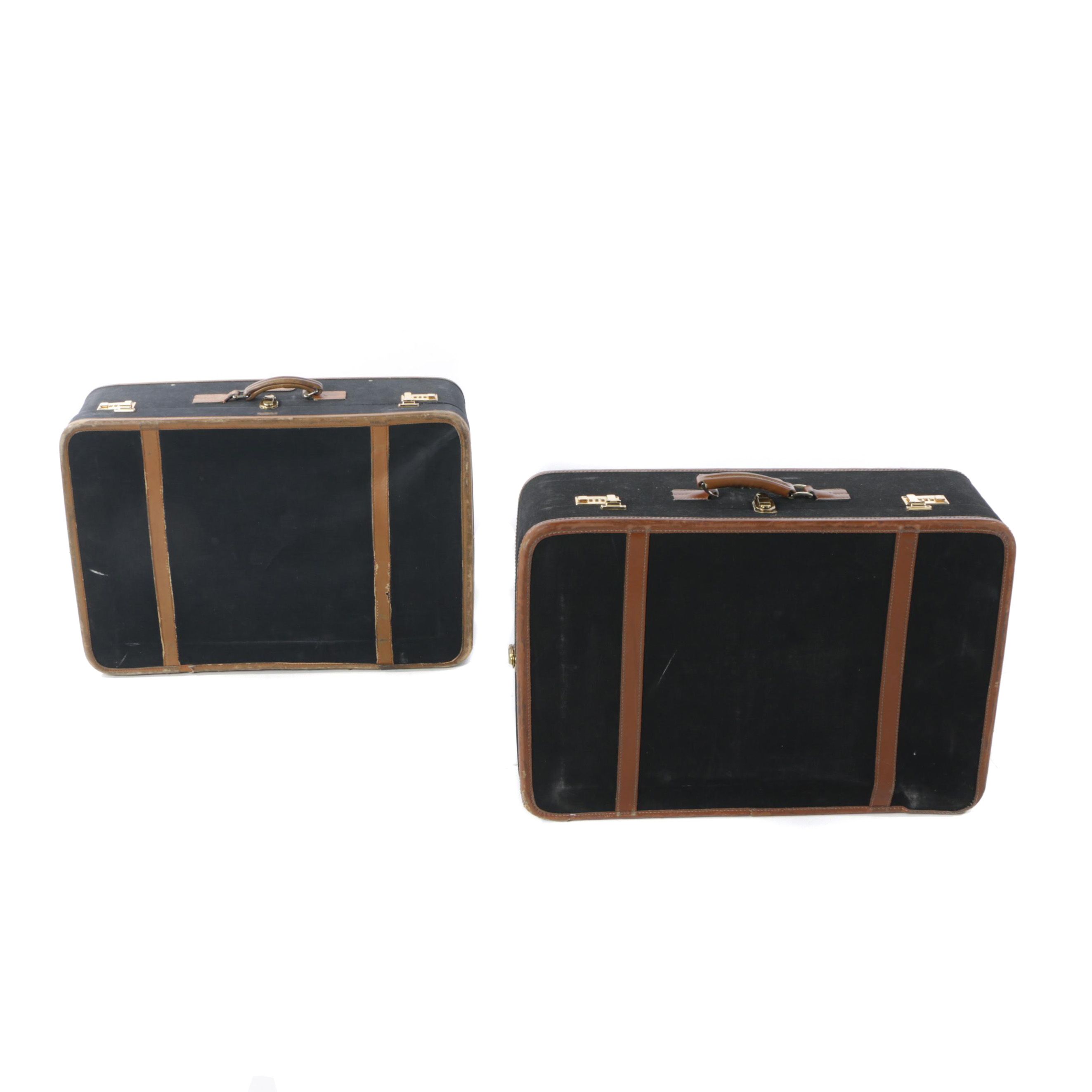 Vintage T. Anthony Ltd. Large Black Pullman Suitcases