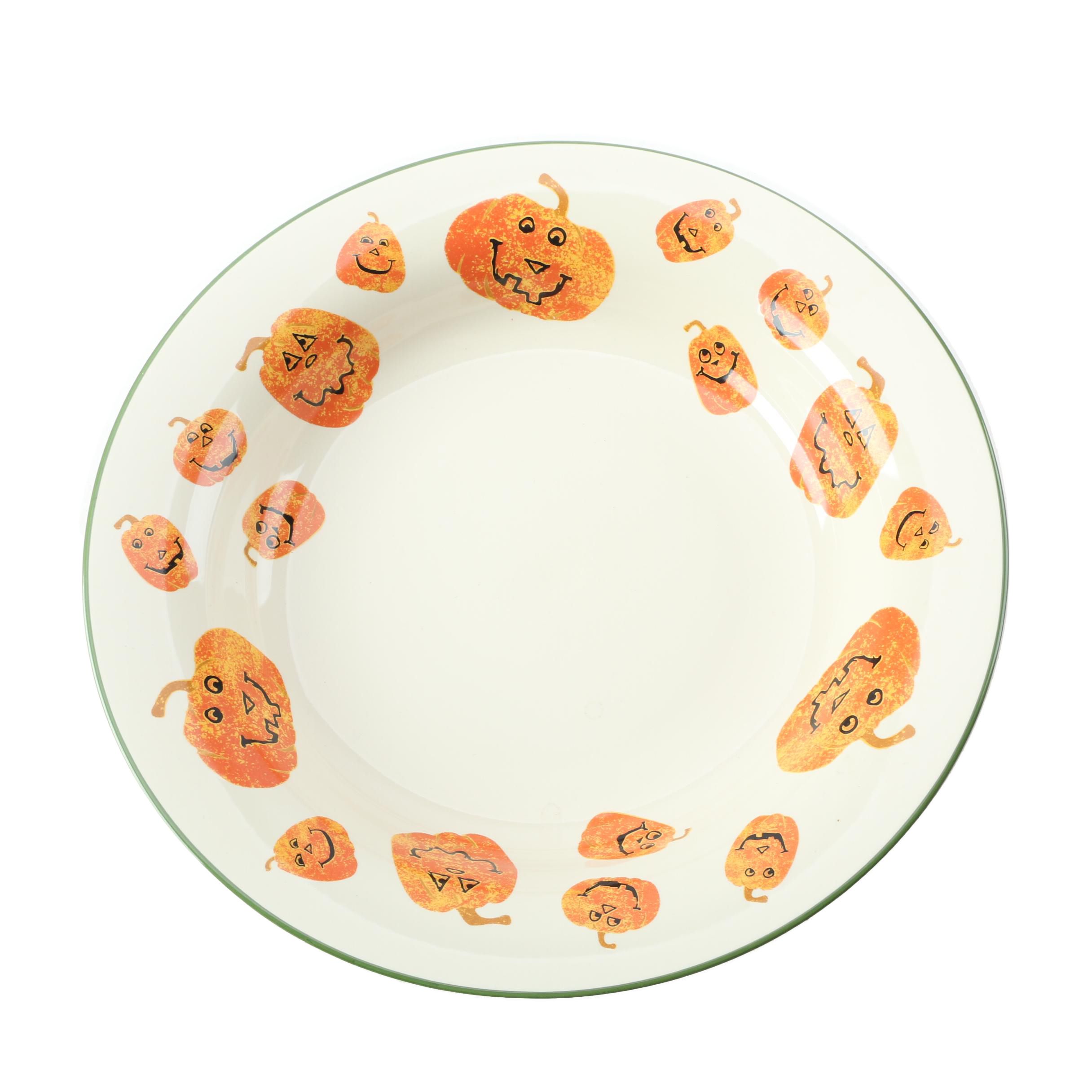 Longaberger Pumpkin Porcelain Pasta Bowl