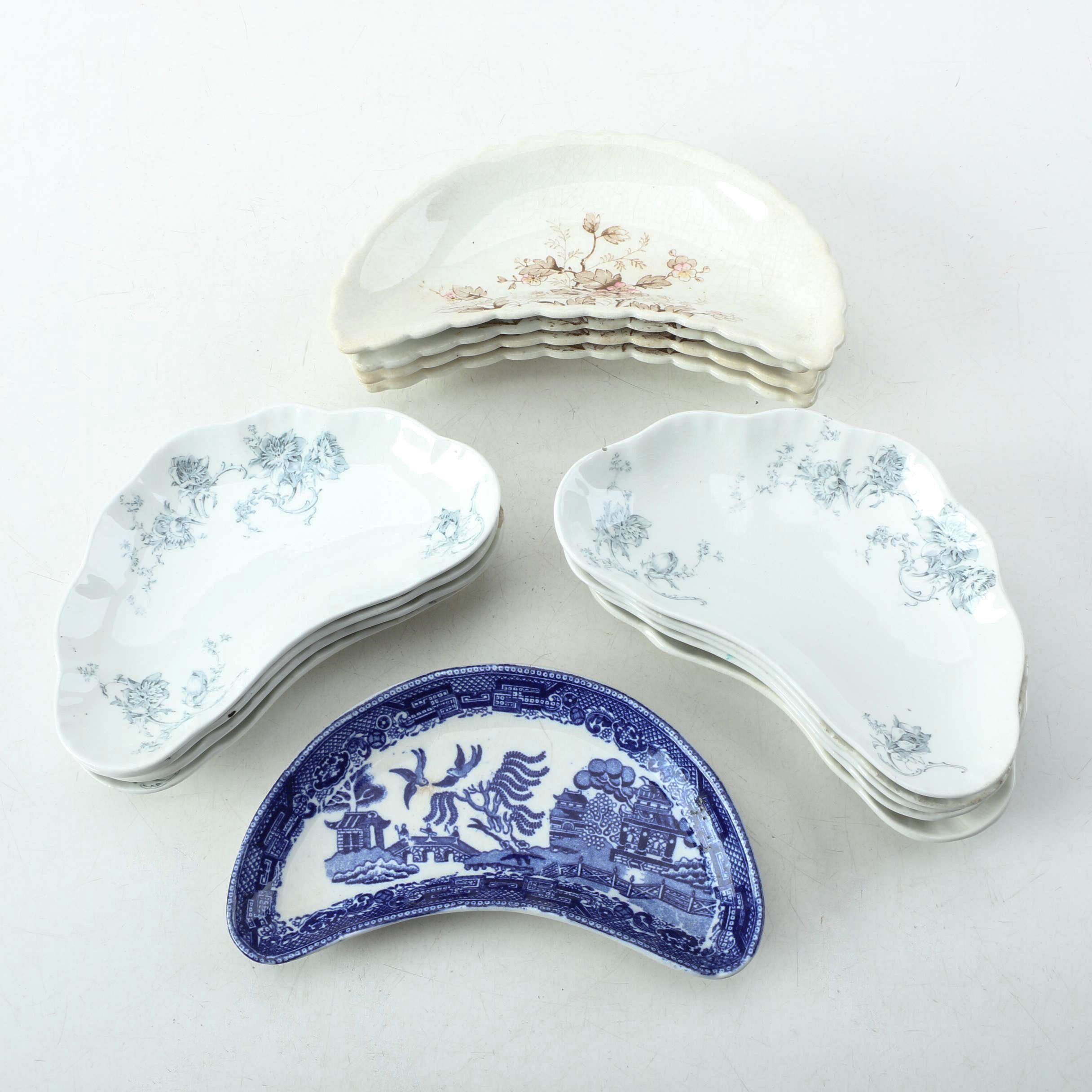 Antique Bone Dishes Including Wedgwood & Co and Johnson Brothers