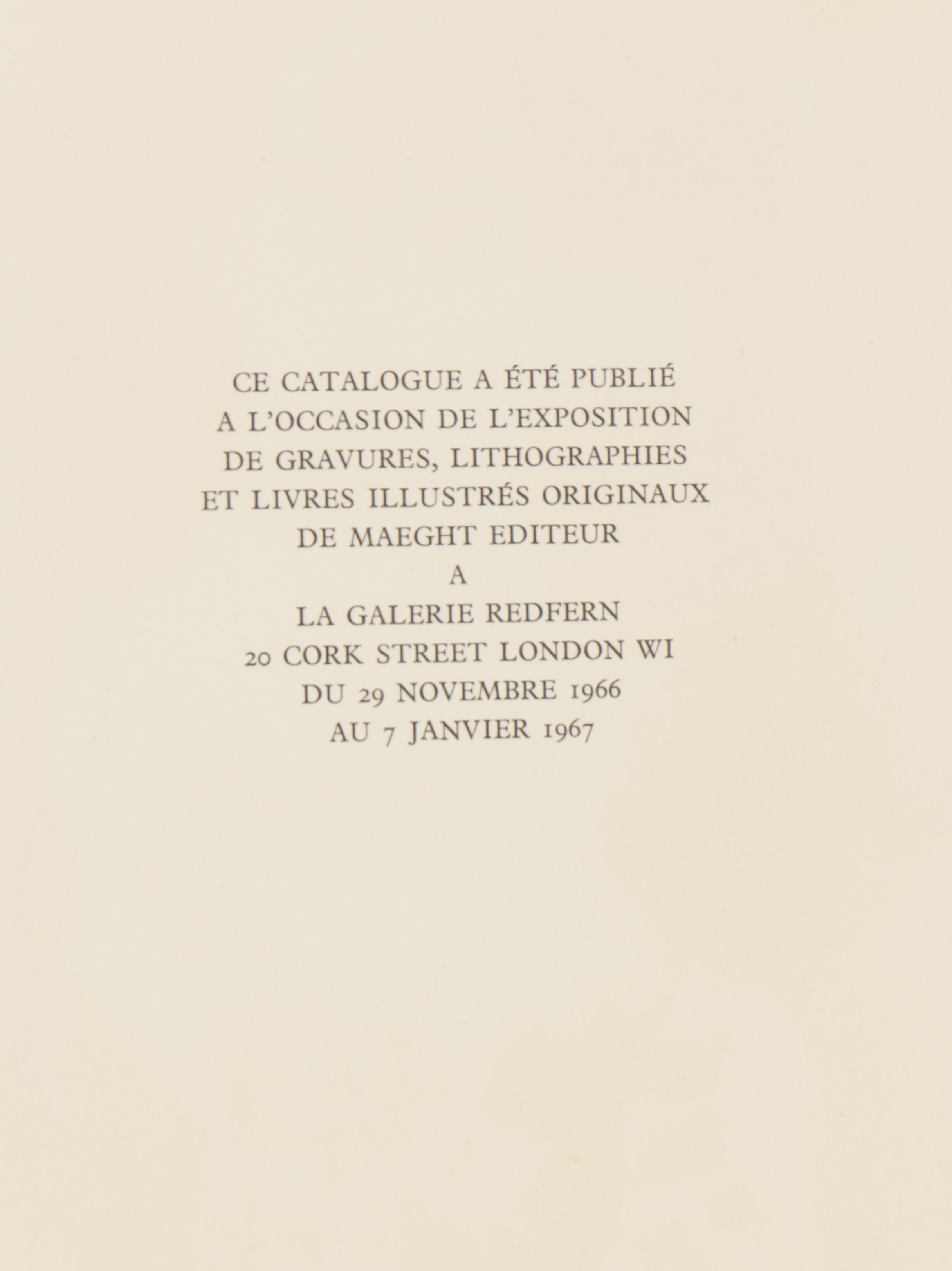 1966 "Gravures Maeght Editeur" Exhibition Catalogue