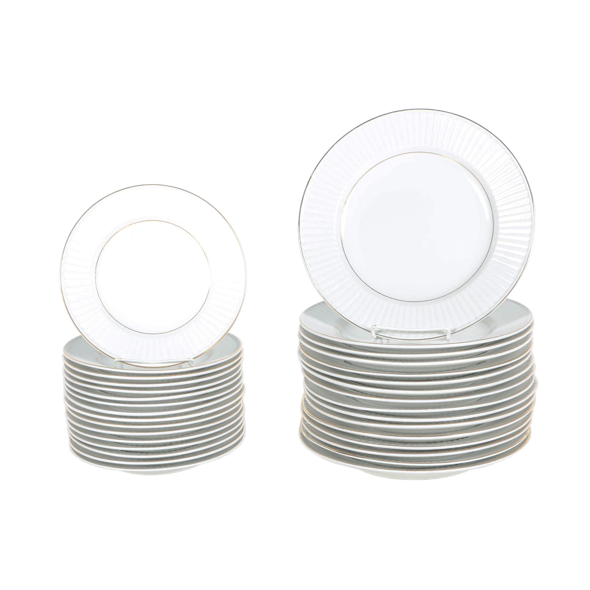 Gibson "Claremont Gold" Dinner and Salad Plates