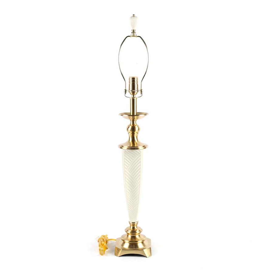 Quoizel for Lenox China and Brass Table Lamp