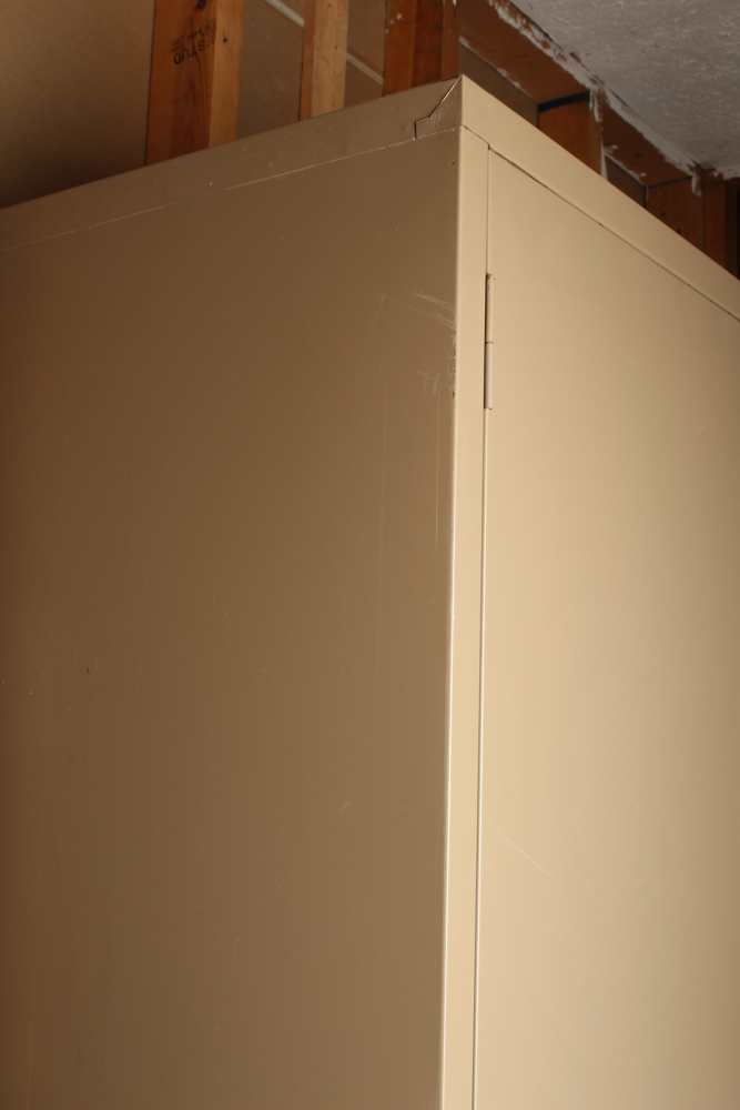 Beige Metal Storage Cabinet