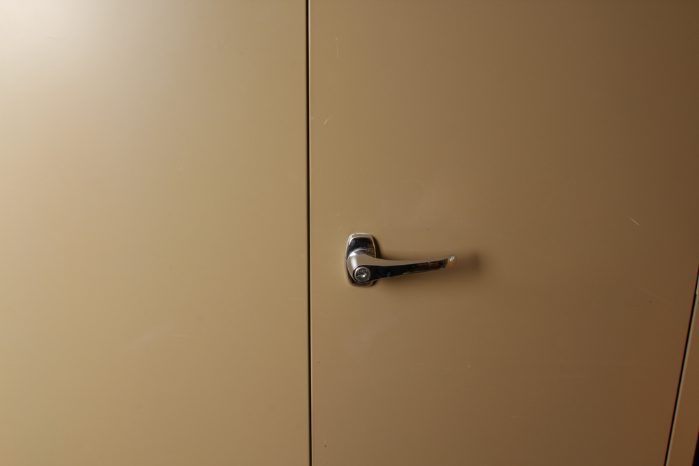 Beige Metal Storage Cabinet