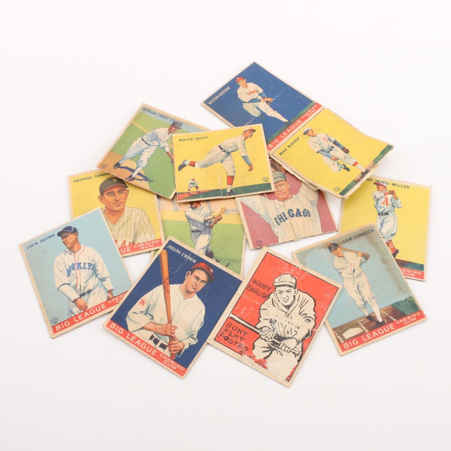 1933 Goudey Baseball Cards Including Waite Hoyt
