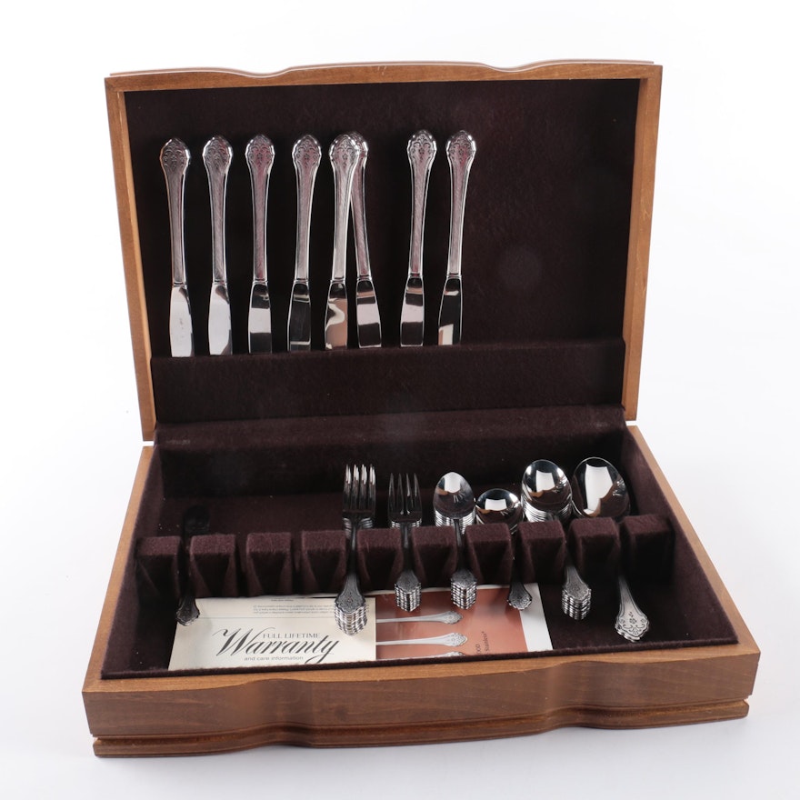 Oneida Stainless Steel Flatware with Dubarry Shaped Handles