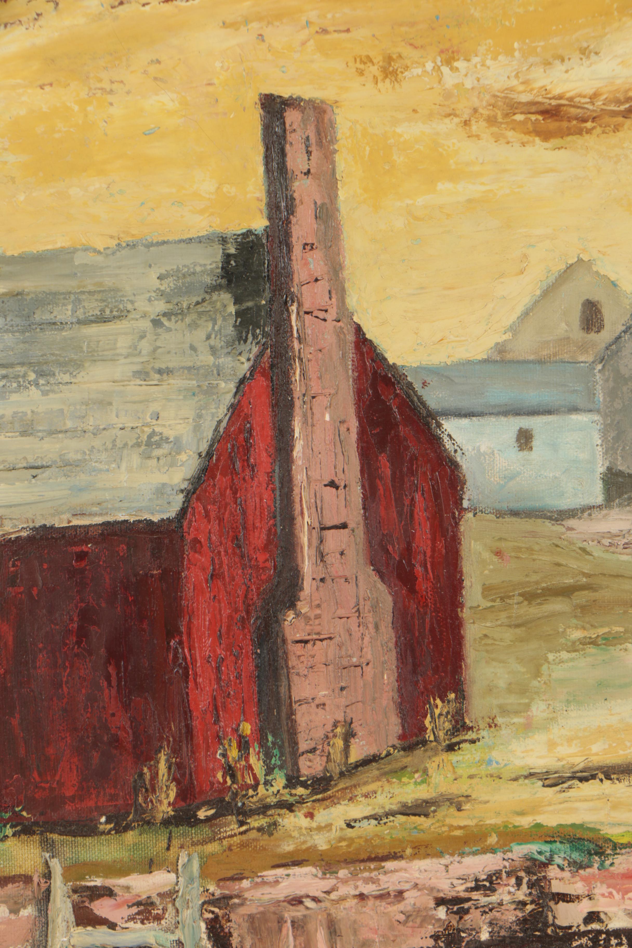 F. Lipkey Oil Landscape Painting