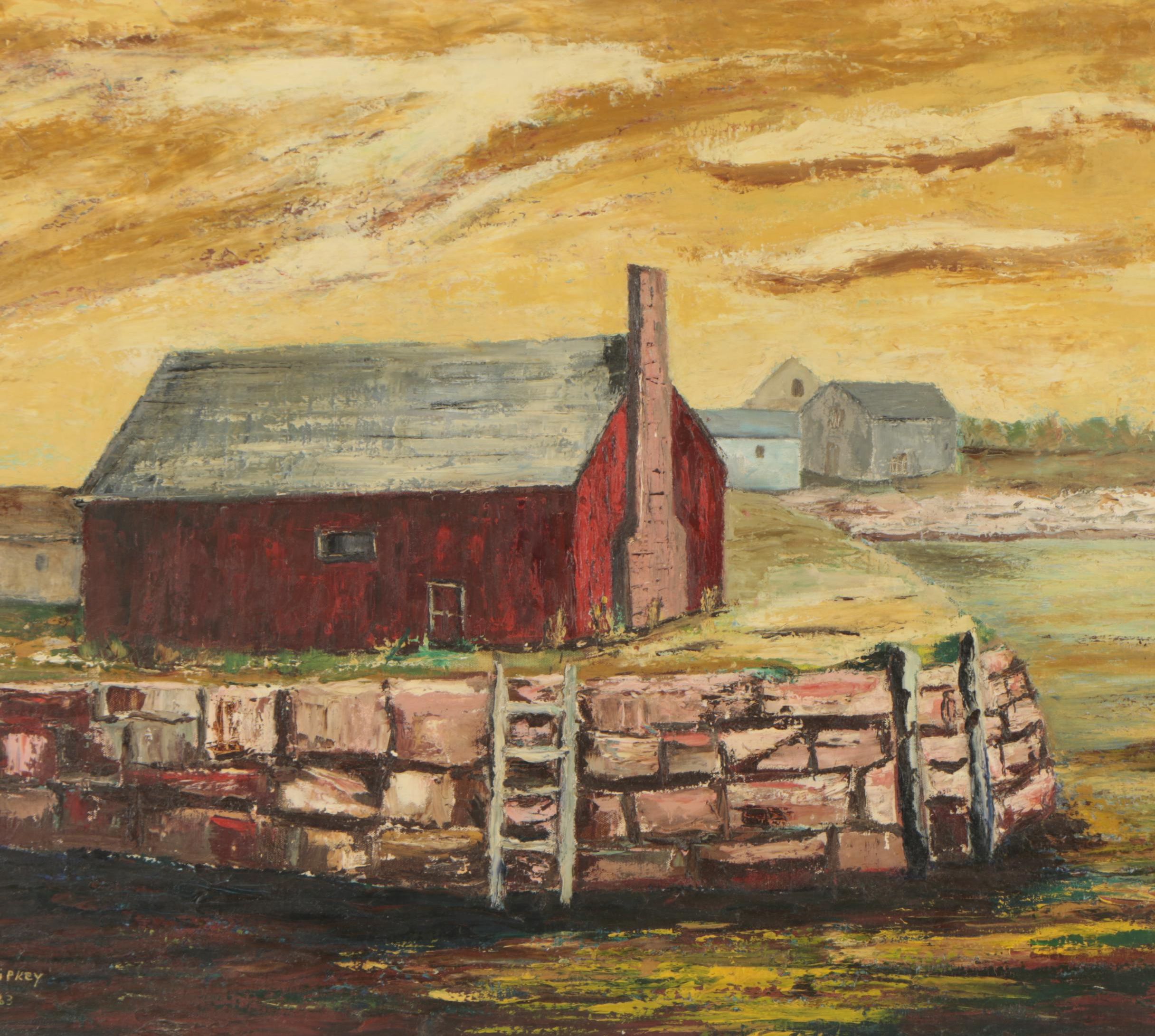F. Lipkey Oil Landscape Painting