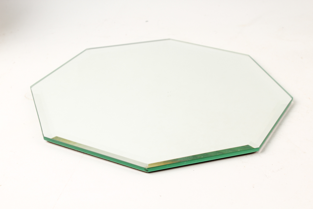 Vintage Carnival Glass Bottle and Charles Sadak Porcelain Plate