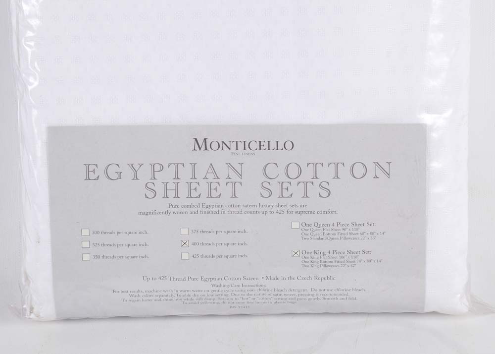 Monticello Egyptian Cotton King Sheet Set