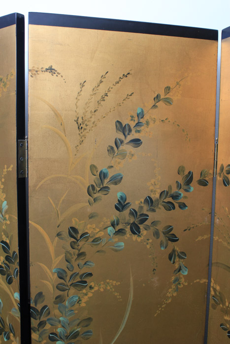 Japanese Painted Folding Screen