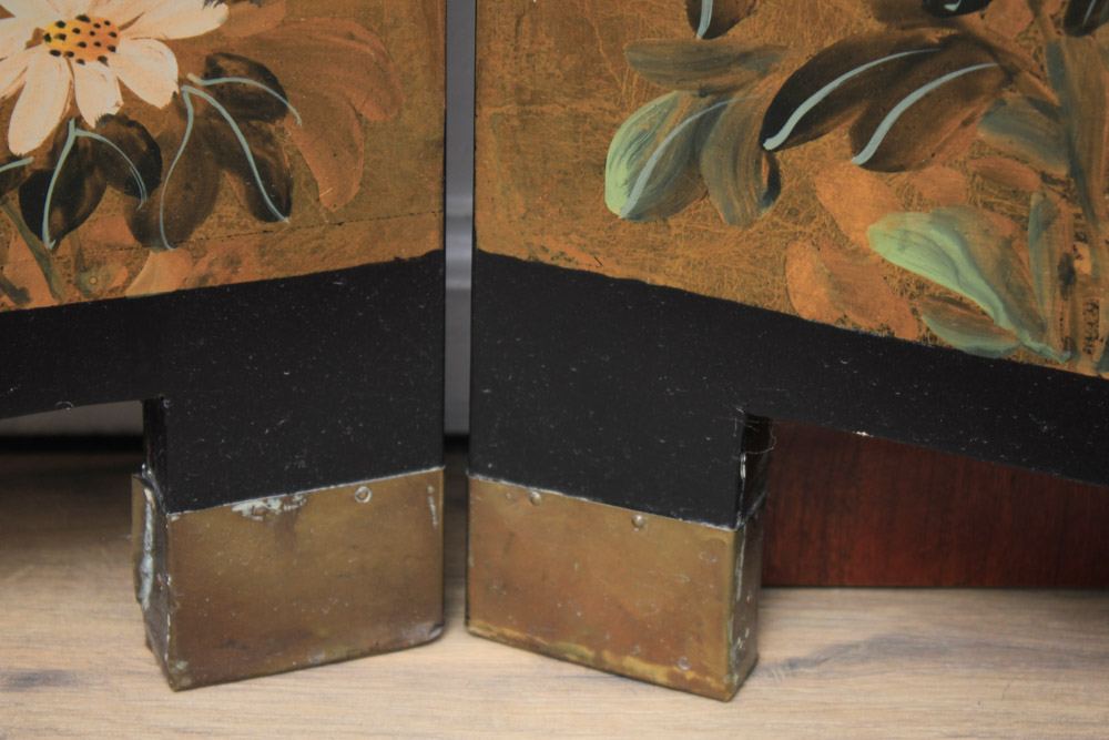 Japanese Painted Folding Screen