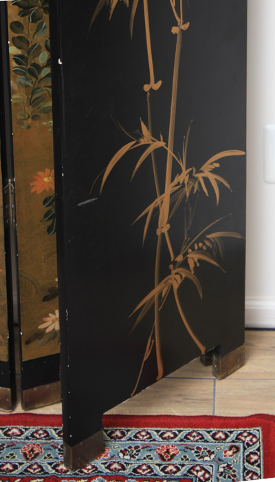 Japanese Painted Folding Screen
