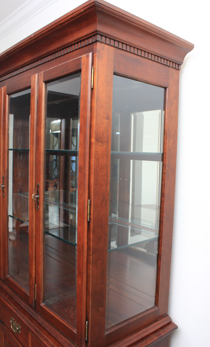Colonial Style Cherry China Cabinet