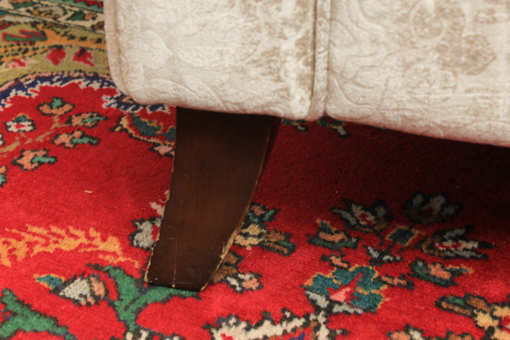 Pair of Damask Velvet Upholstered Lounge Chairs