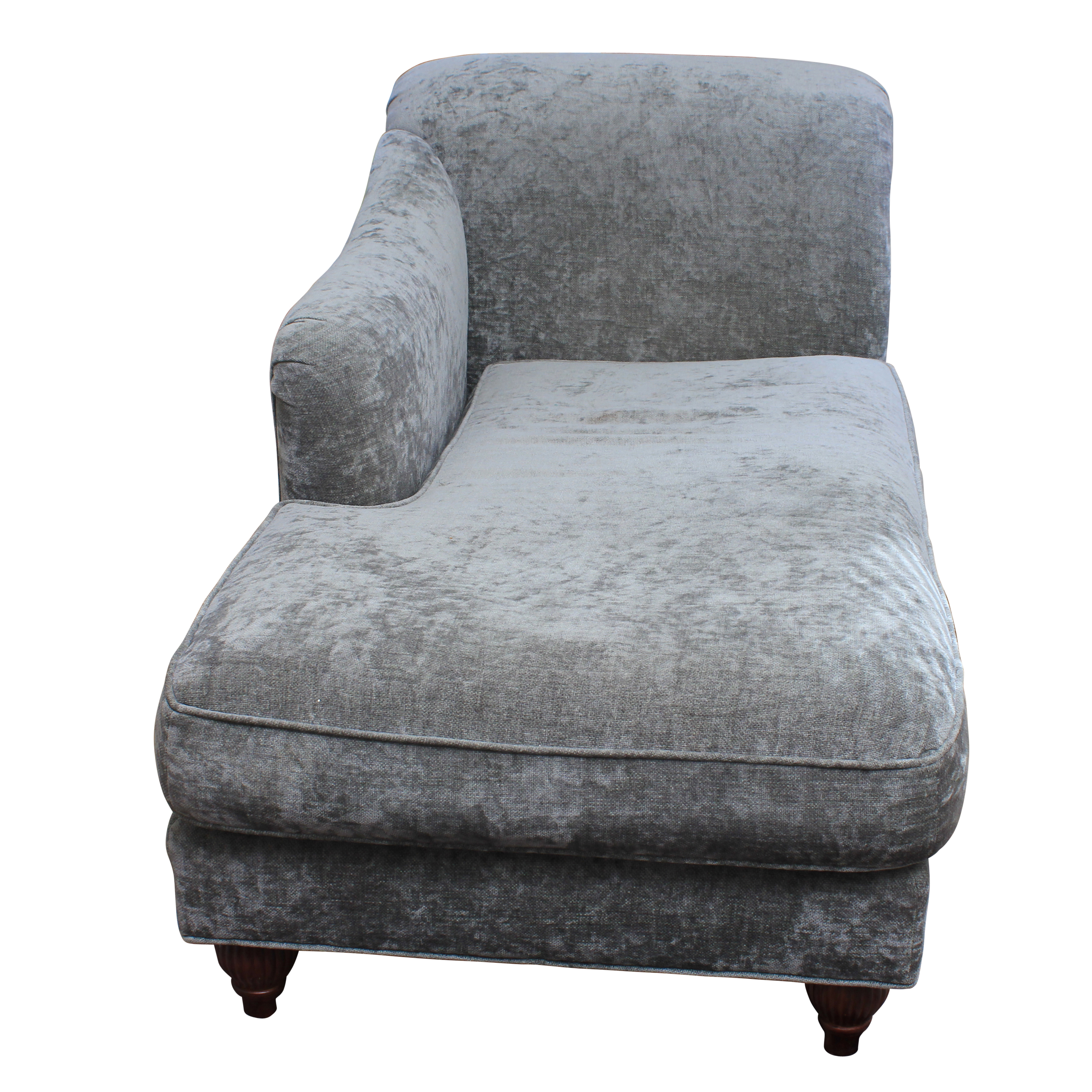 Baker Furniture "Milling Road" Grey Velvet Chaise