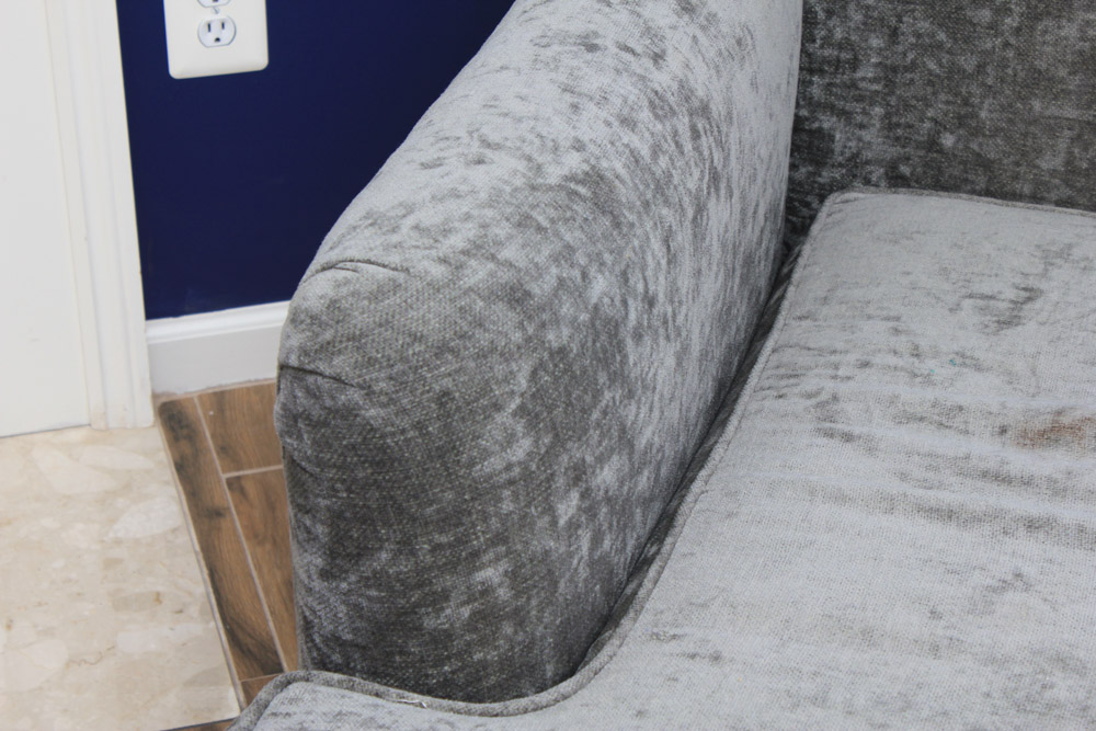 Baker Furniture "Milling Road" Grey Velvet Chaise