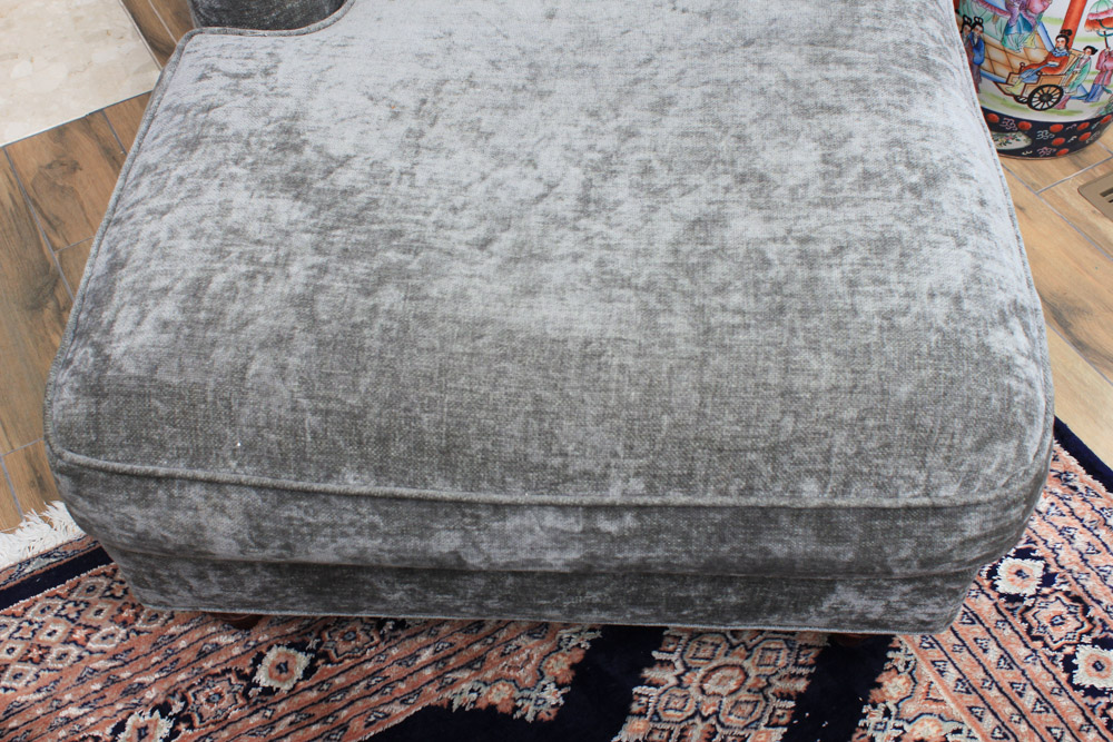 Baker Furniture "Milling Road" Grey Velvet Chaise