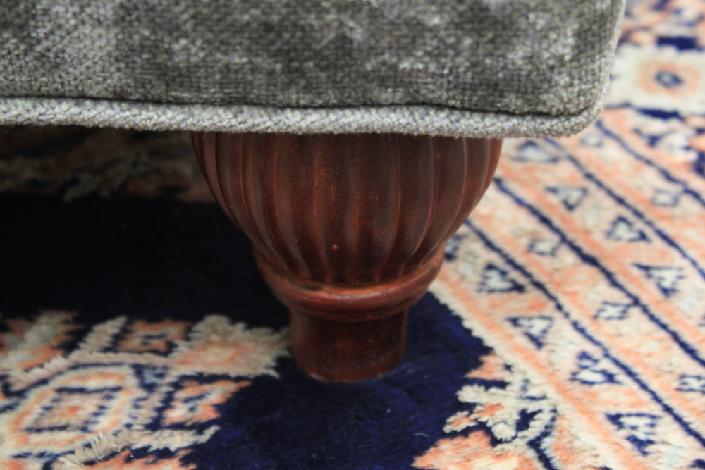 Baker Furniture "Milling Road" Grey Velvet Chaise