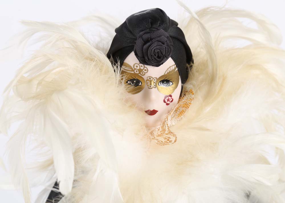 Vintage Porcelain Harlequin Dolls