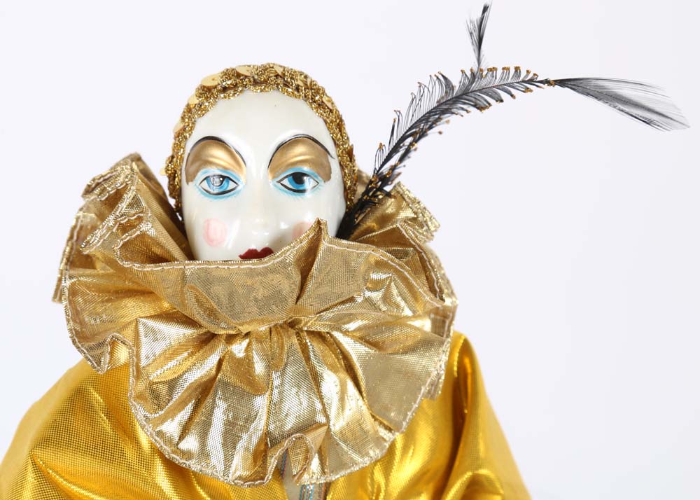 Vintage Porcelain Harlequin Dolls