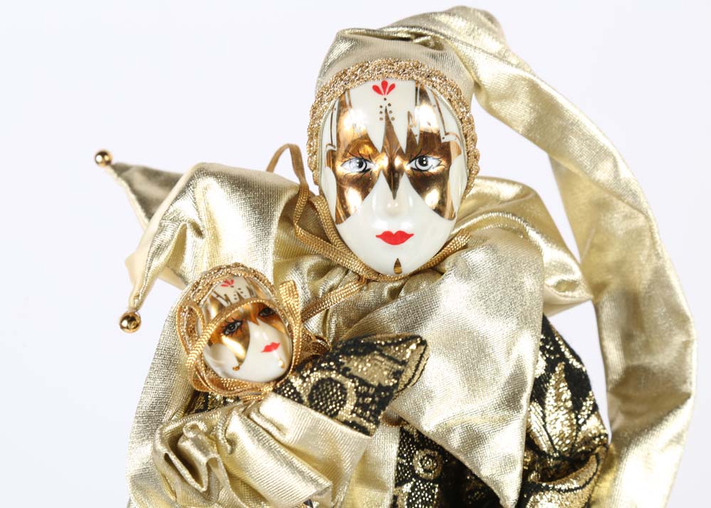Vintage Porcelain Harlequin Dolls