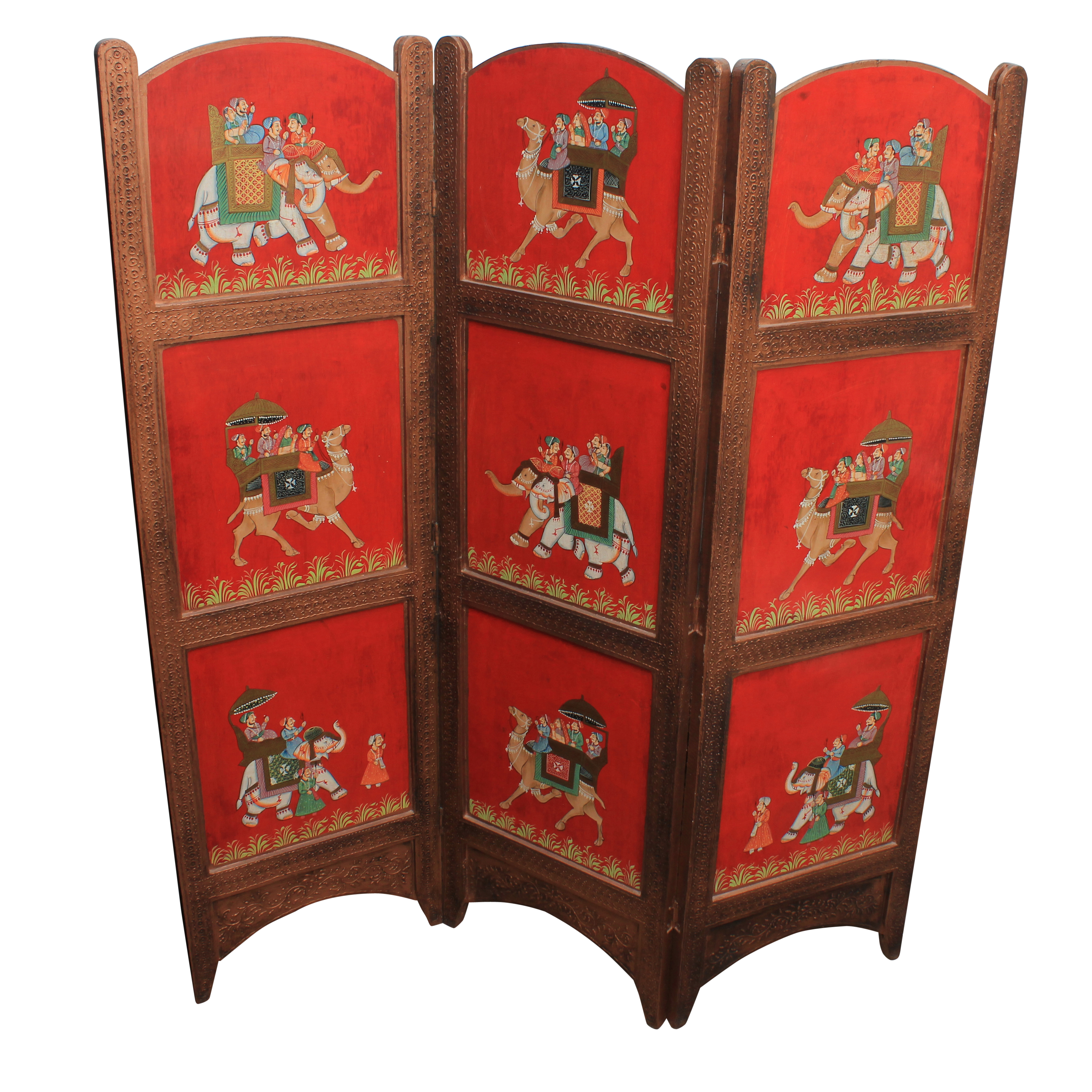 Indian Painted Folding Screen