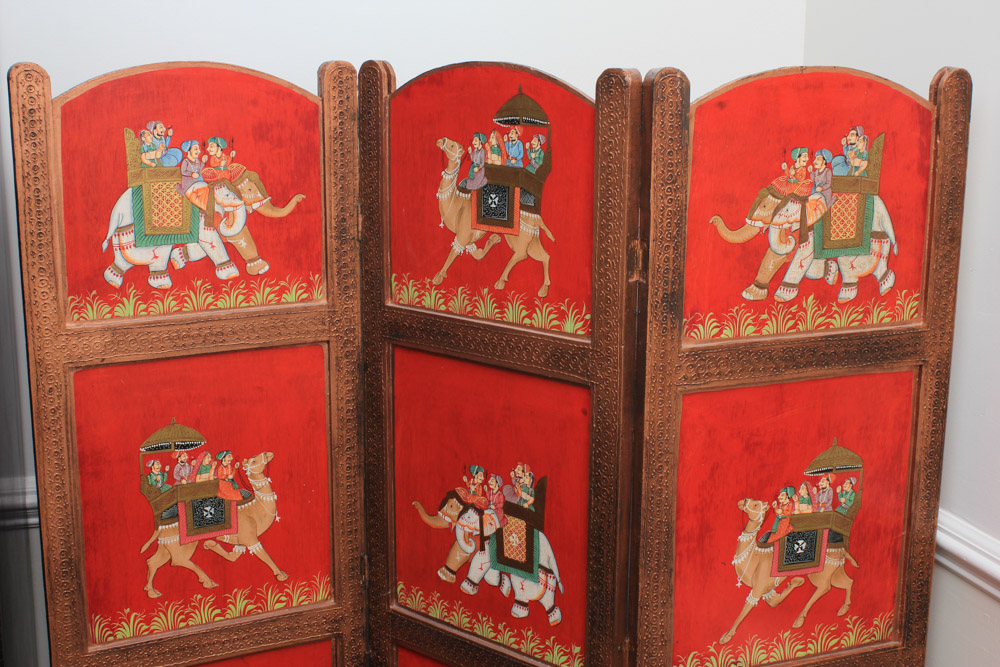 Indian Painted Folding Screen