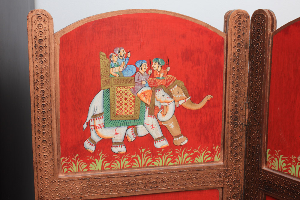 Indian Painted Folding Screen